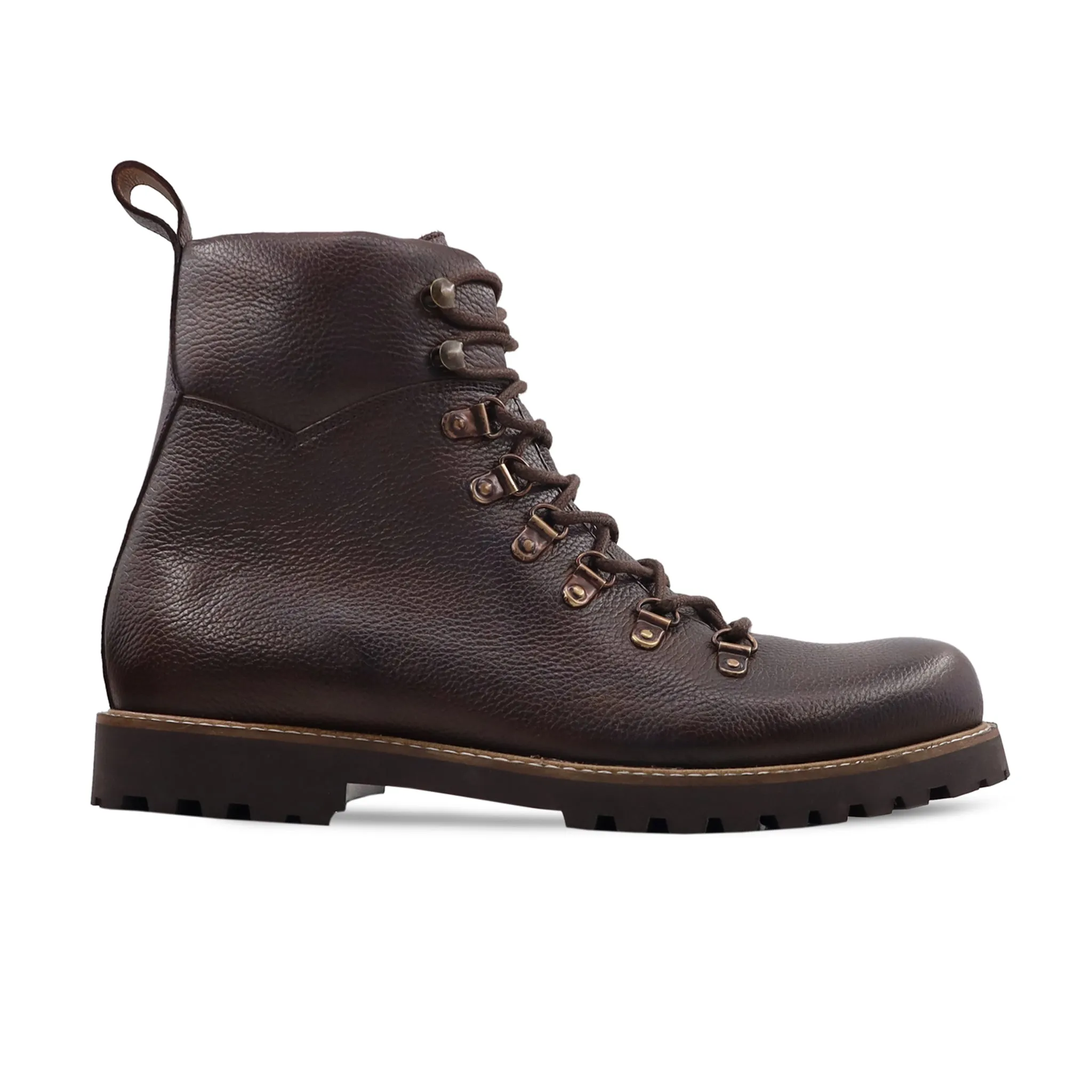 Hecla -Men's Dark Brown Pebble Grain Boot