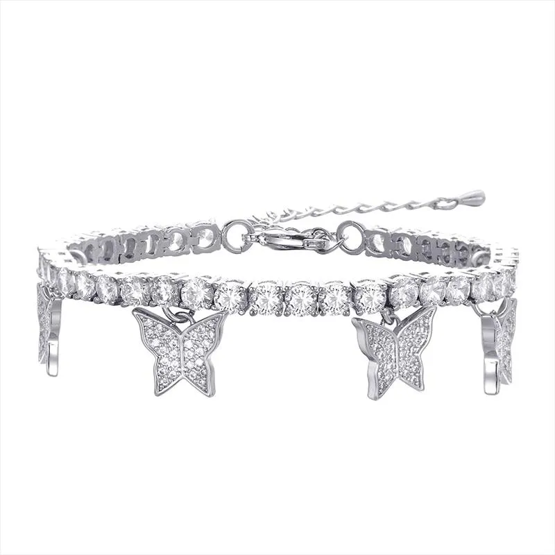 Iced Out Butterfly Tennis Bracelet