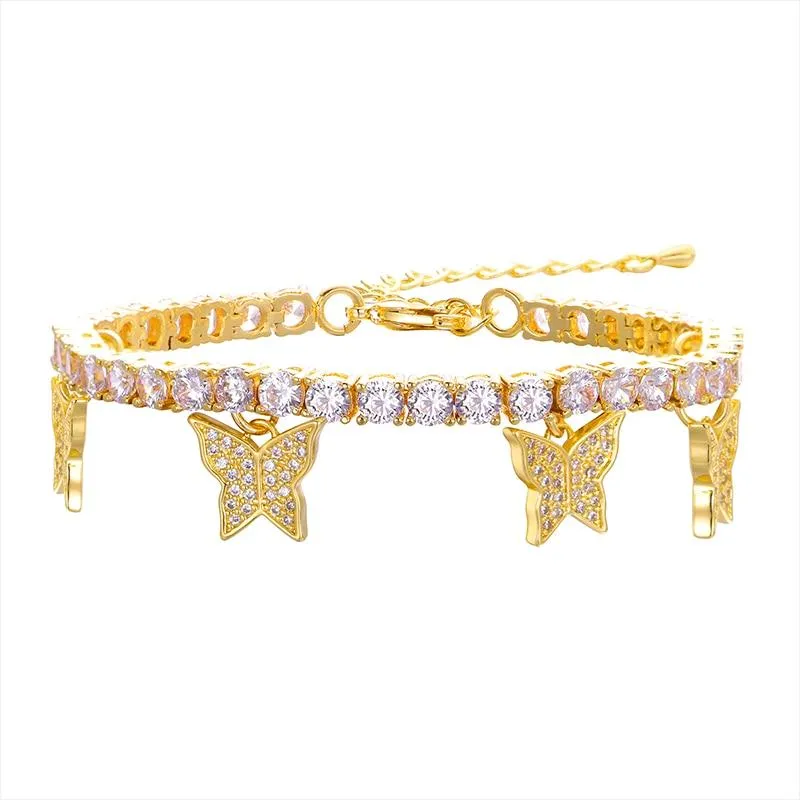 Iced Out Butterfly Tennis Bracelet