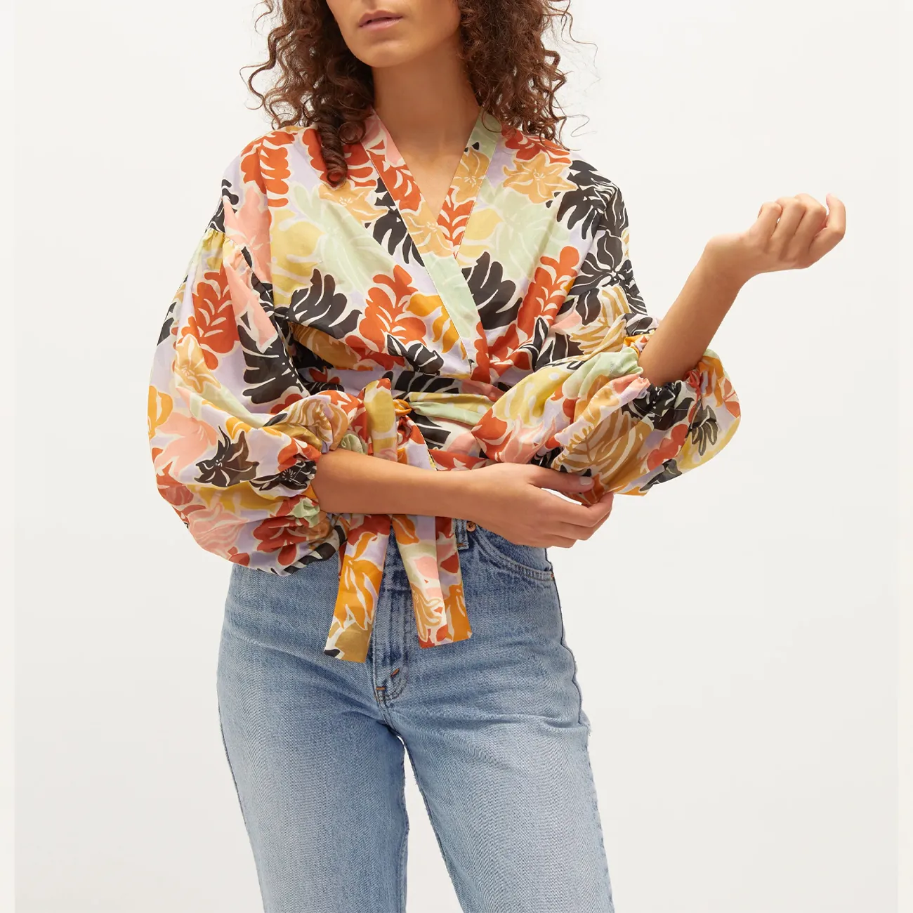 ISABEL WRAP TOP LOUISE FLORAL