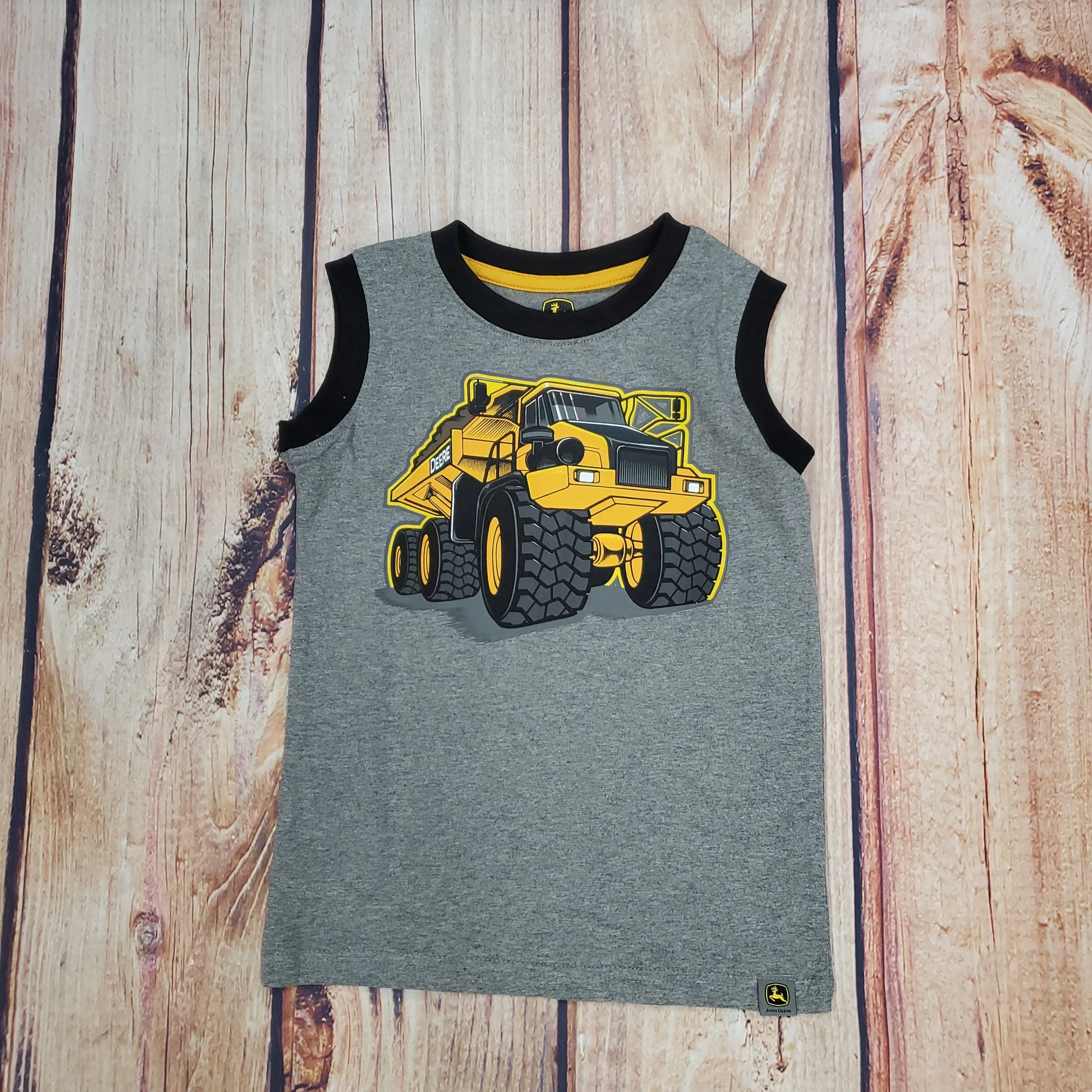 JOHN DEERE GRAY DUMPTRUCK SLEEVELESS TANK