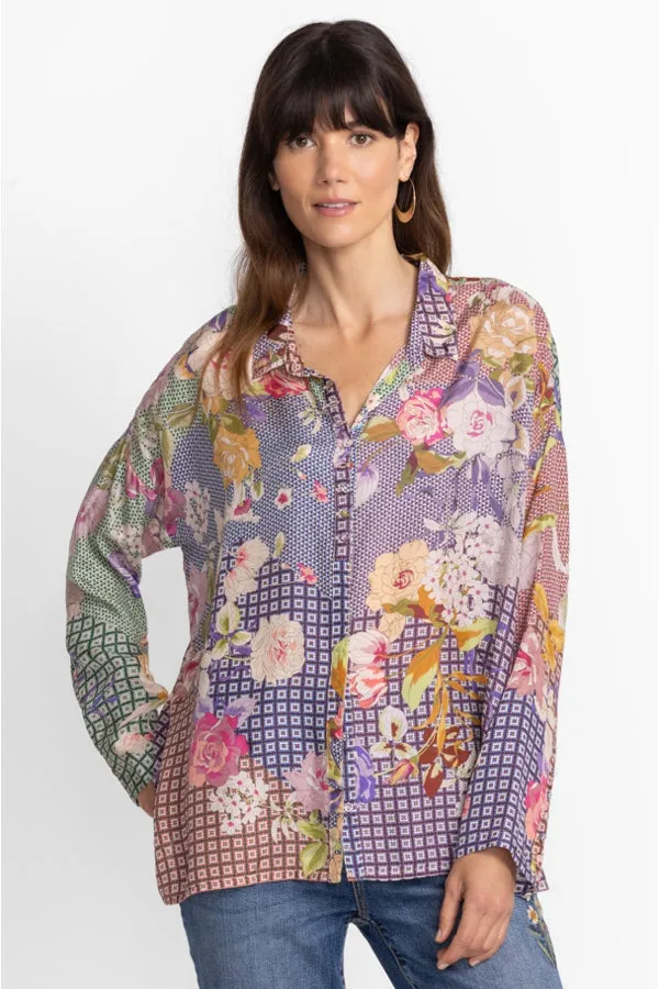 Johnny Was Cathron Mingle Silk Blouse