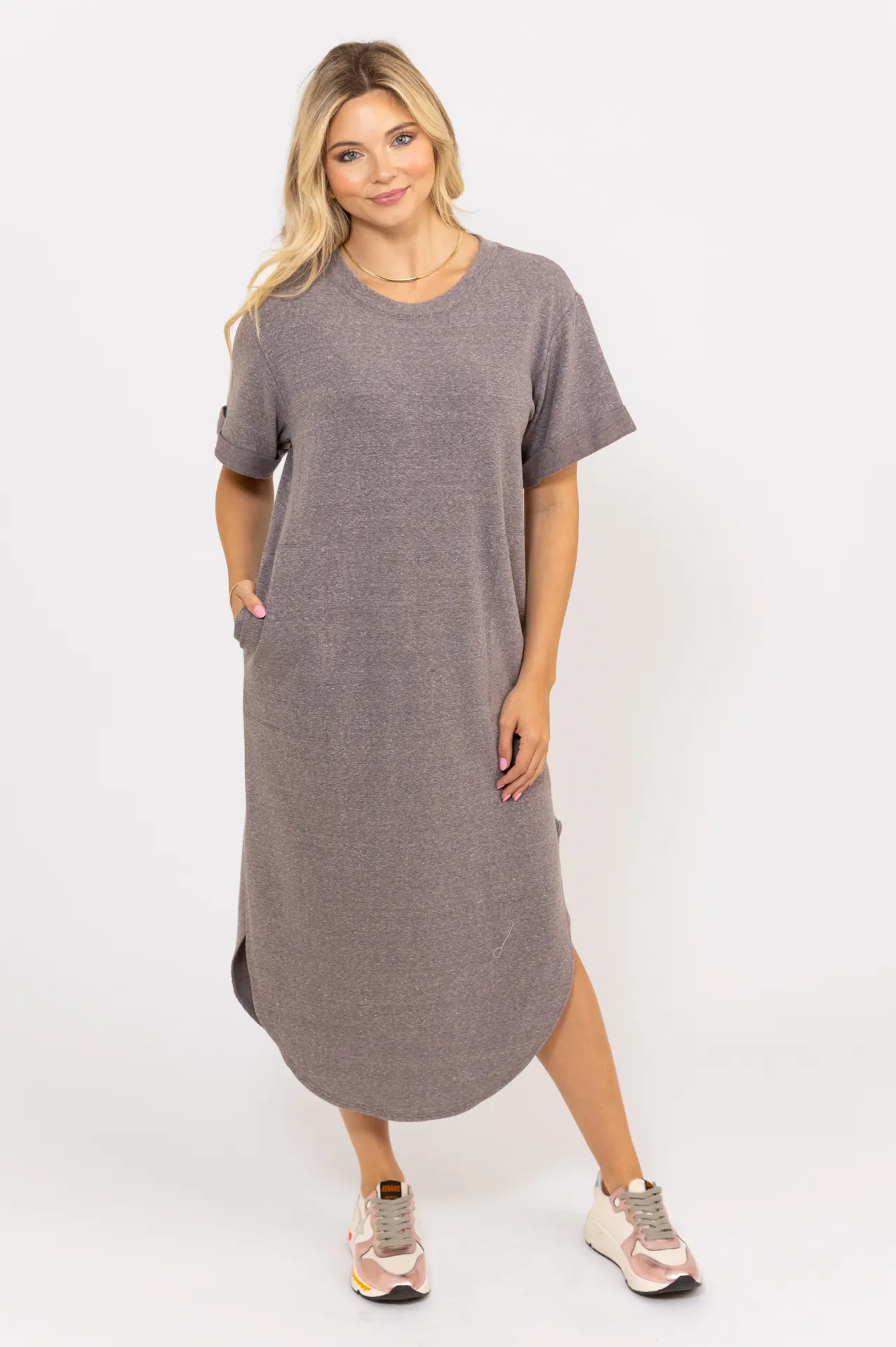 Knit Pocket Midi Dress