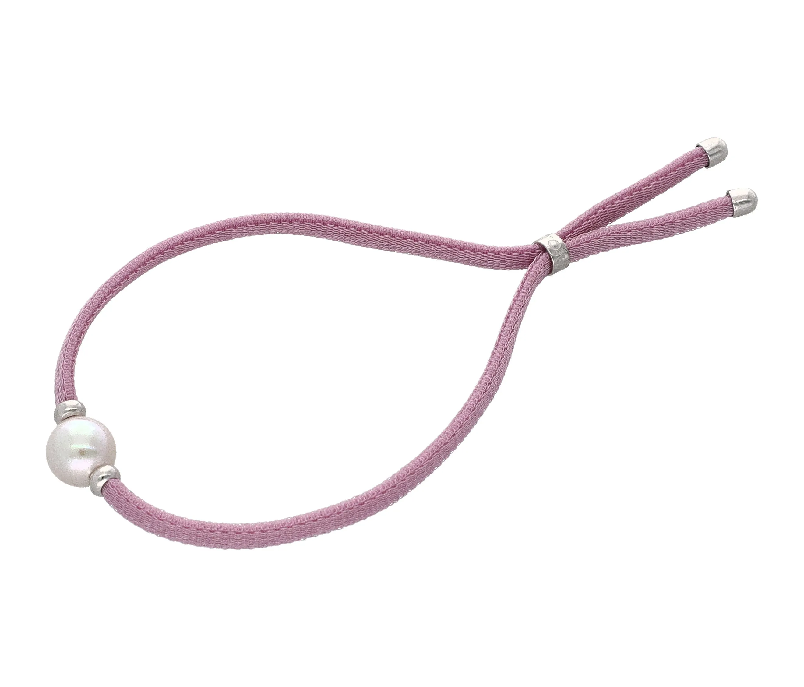 Lavander Elastic Bracelet for Women with Organic Pearl, 8mm Round White Pearl, Adjustable 7.8 Length, Sifnos Collection