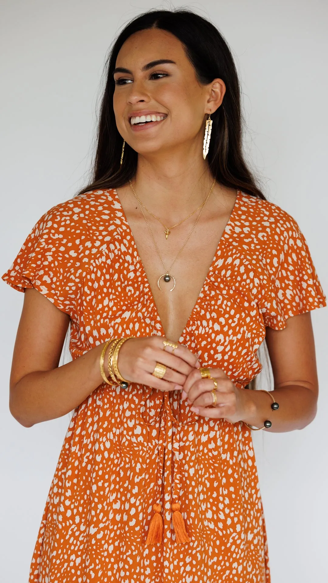 Leilani Dress / Speckled Papaya