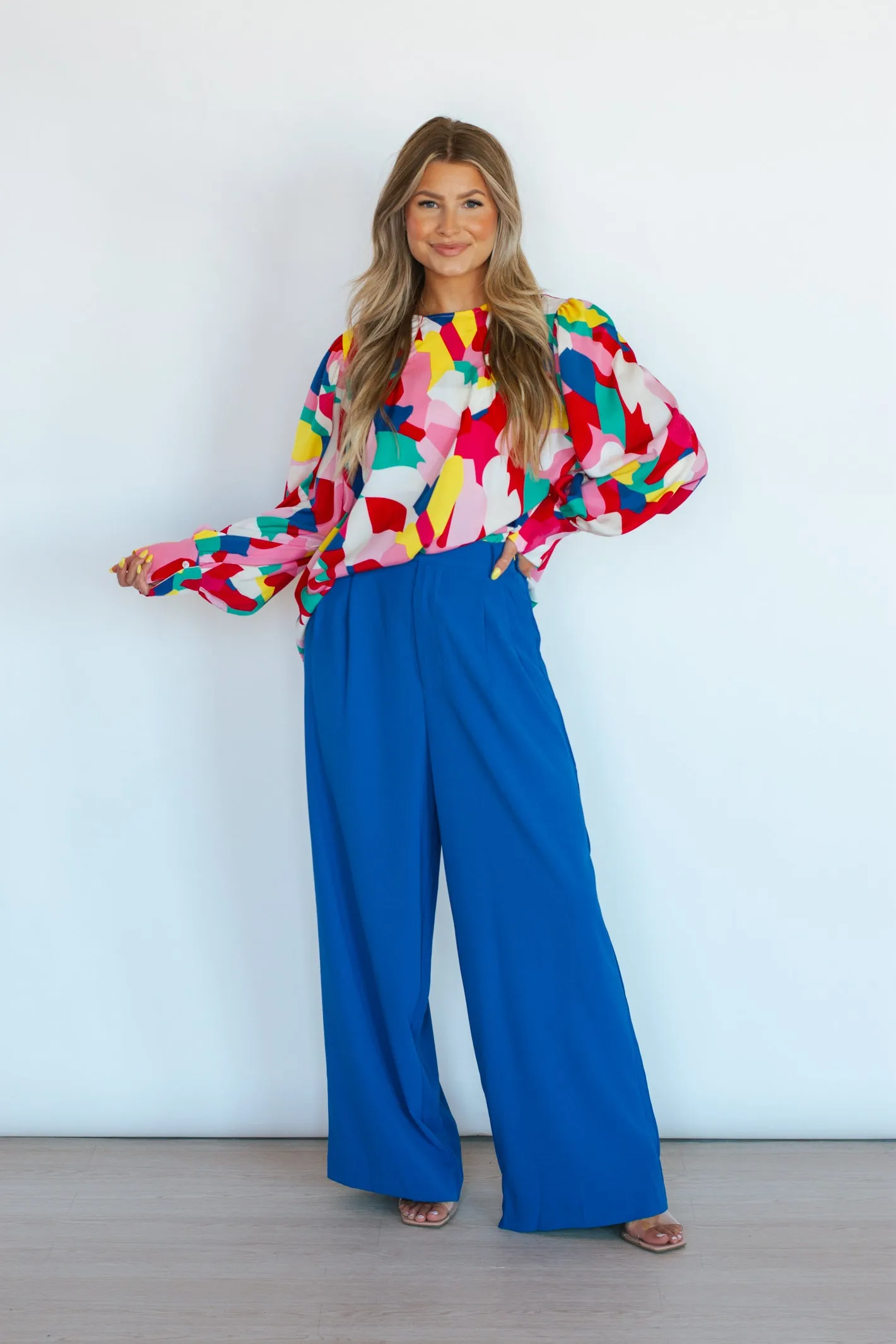 Make the Move Pleated Royal Blue Trouser