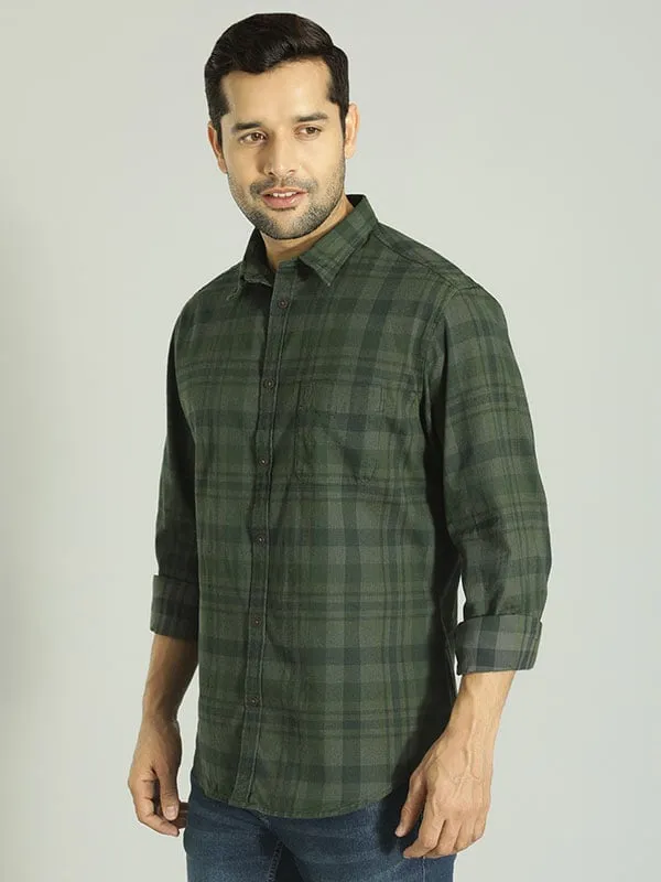 Men Checked Full Sleeve Cotton Shirt