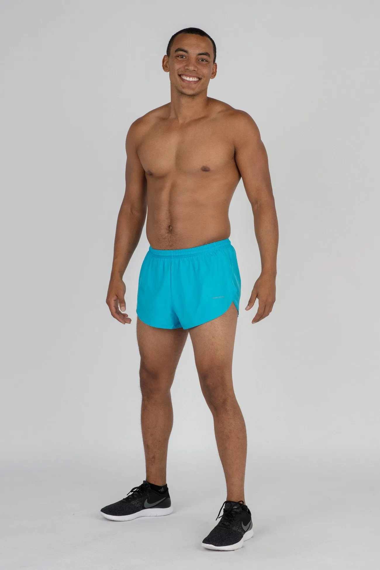 Men's 1" Elite Split Shorts- Vivid Blue