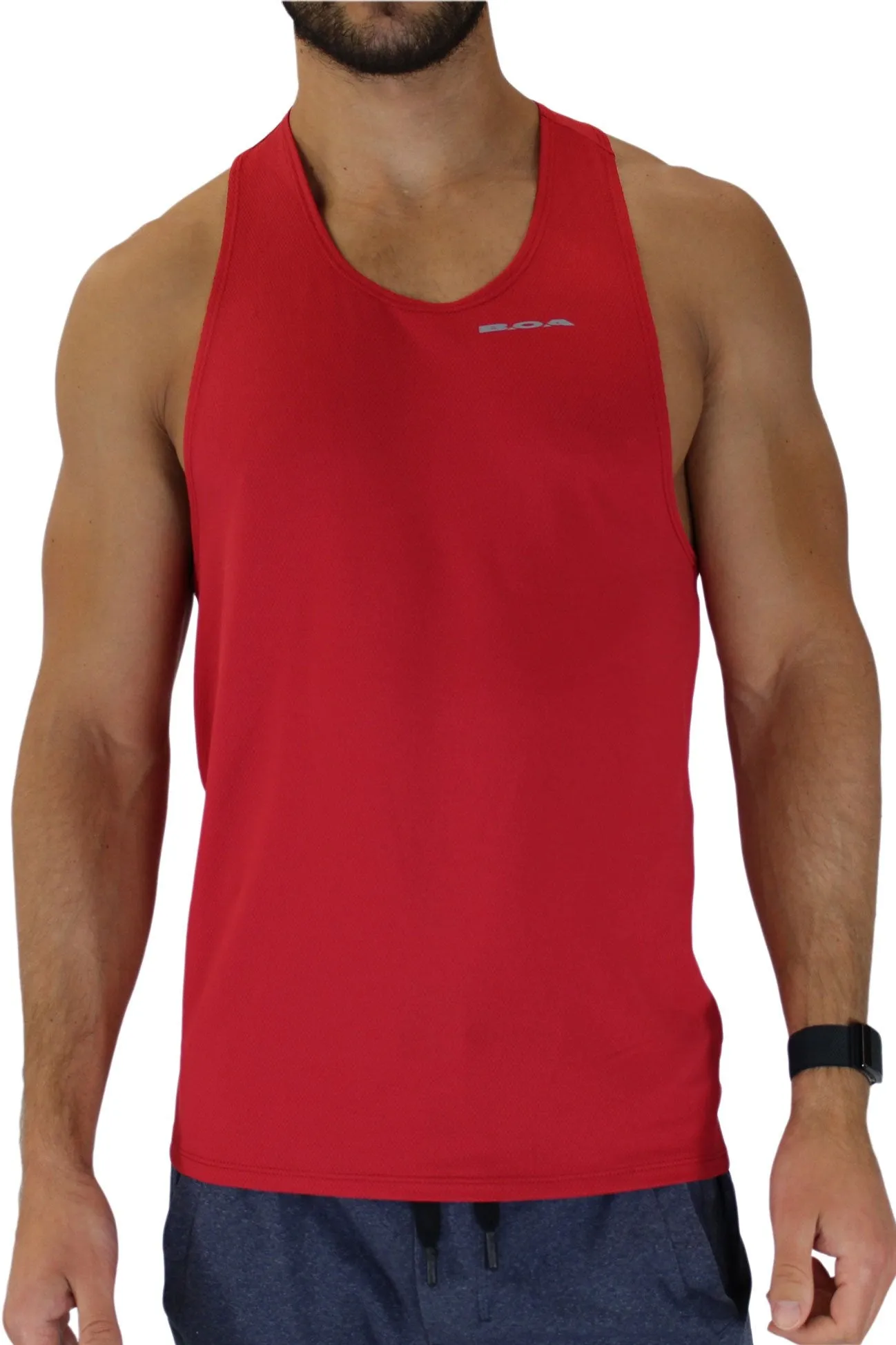 Men's Versatex Ultralite Running Singlet- Red