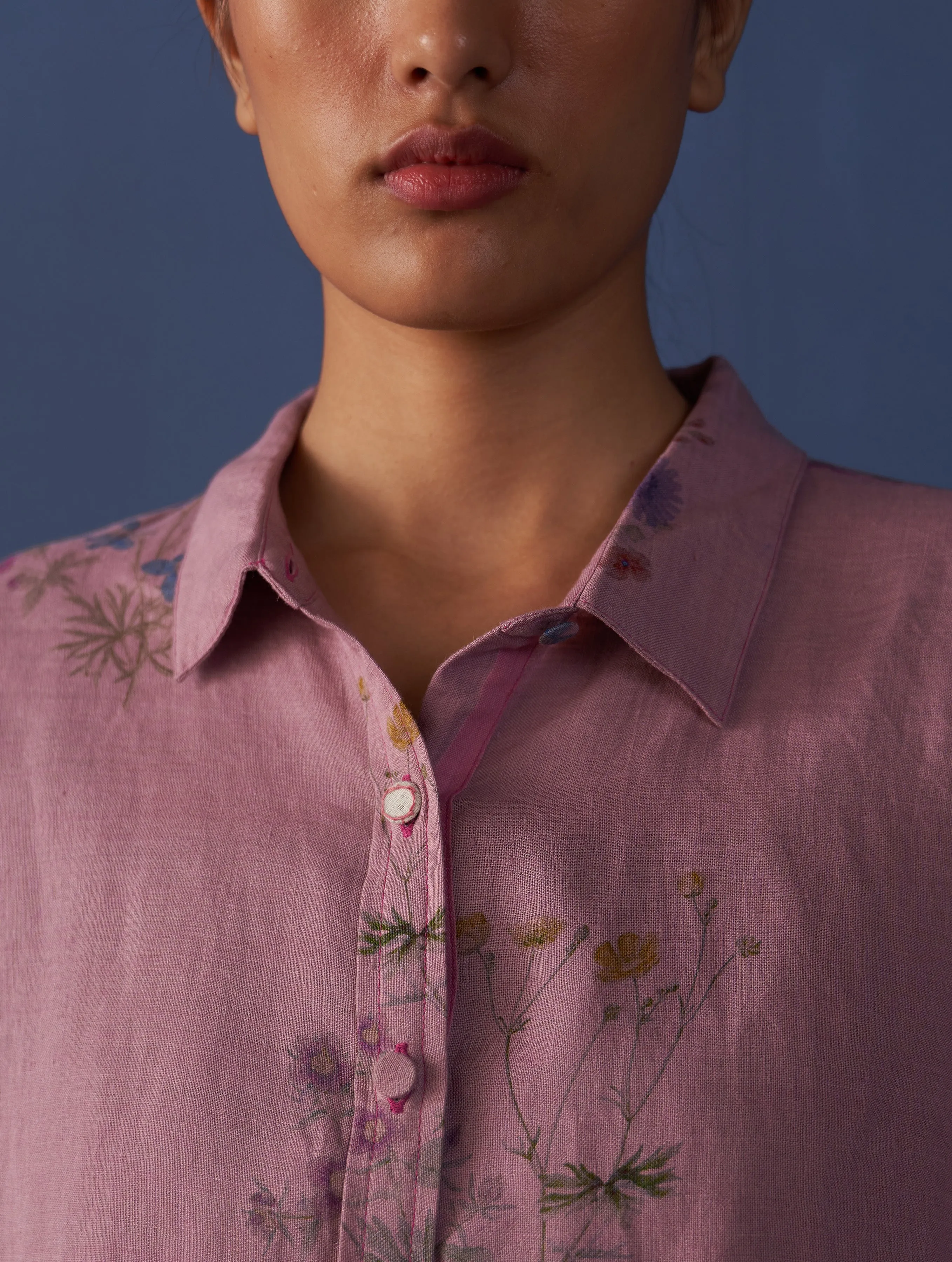 Mira Botanical Shirt - Lavender