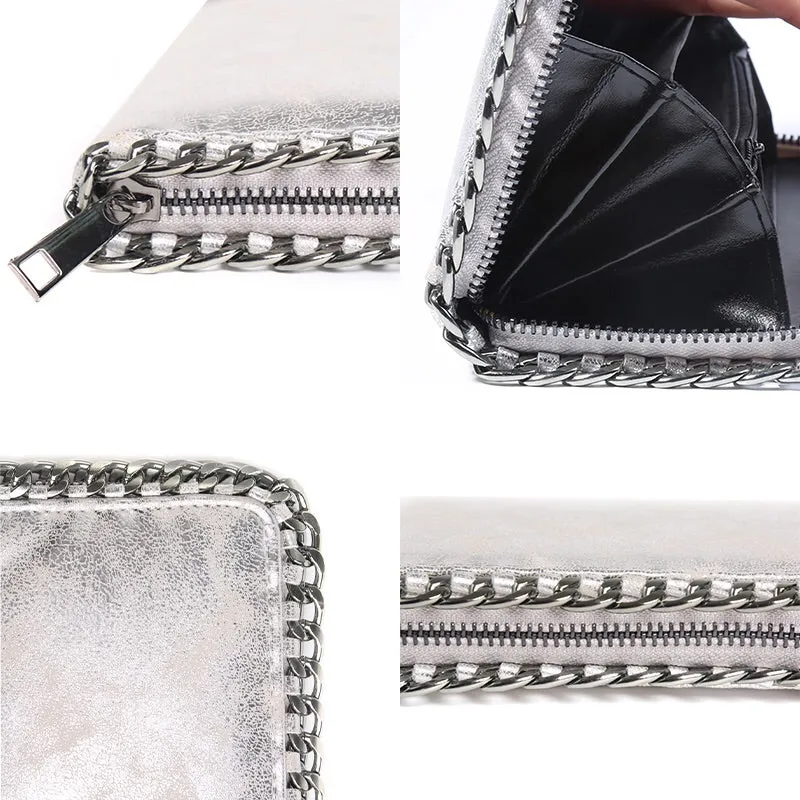 Mirth Metallic Silver Wallet