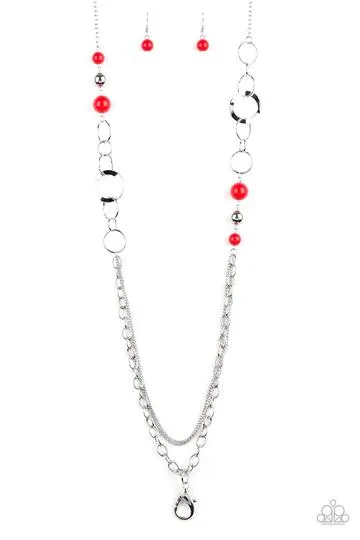 Modern Motley Red Lanyard Set