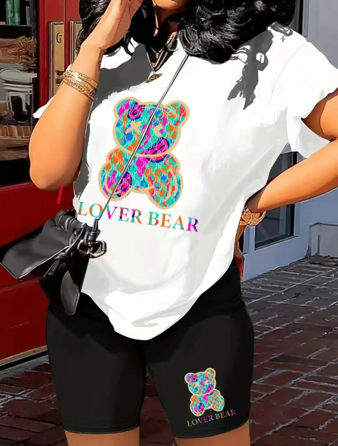 Modish Bear Casual T-Shirt for Women & Teens