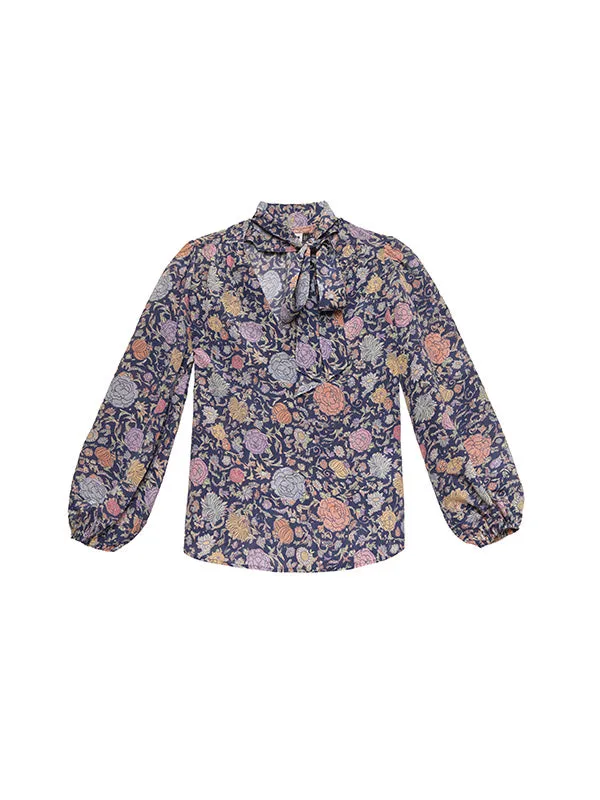 Moss Top in Camellia Garden Navy