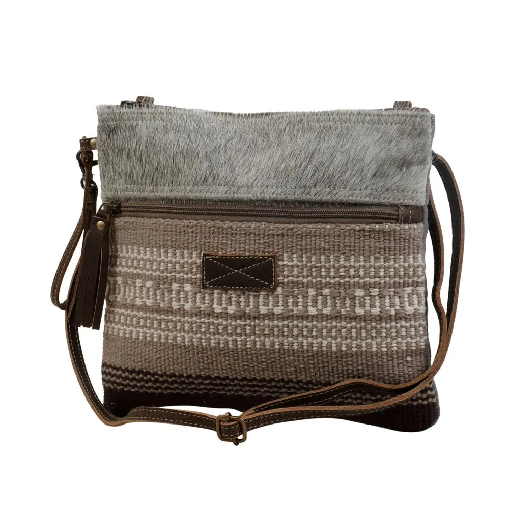 Myra Bag Presentable Small & Crossbody: Chic Grey Blend with Minimalistic Appeal