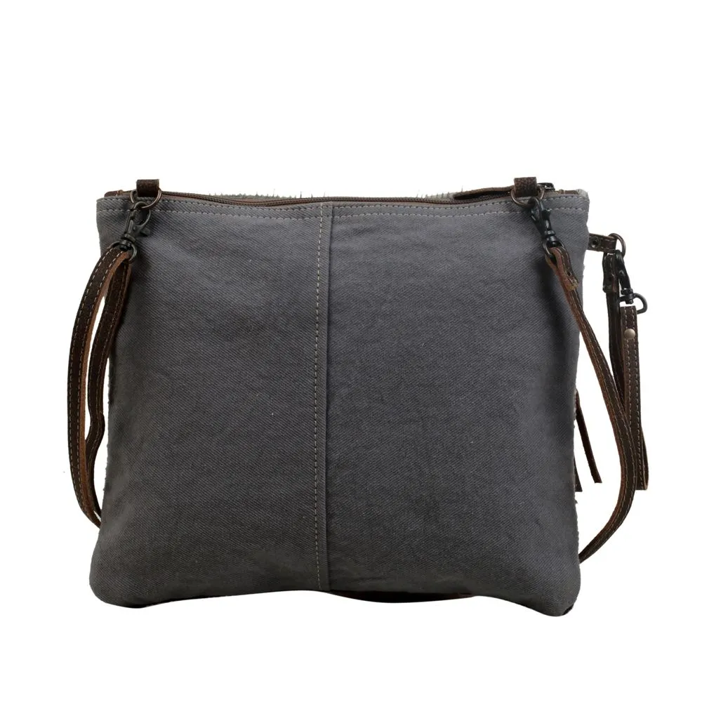 Myra Bag Presentable Small & Crossbody: Chic Grey Blend with Minimalistic Appeal