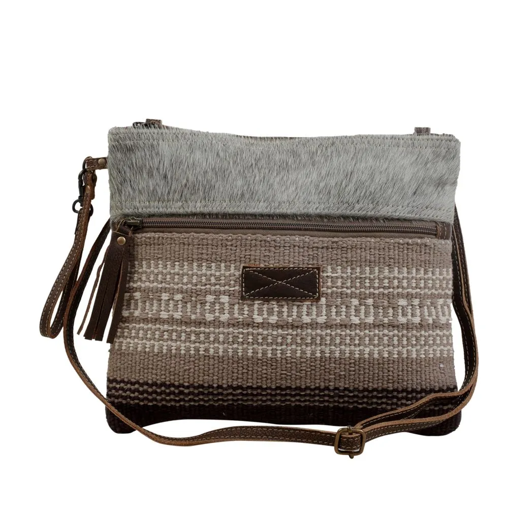 Myra Bag Presentable Small & Crossbody: Chic Grey Blend with Minimalistic Appeal