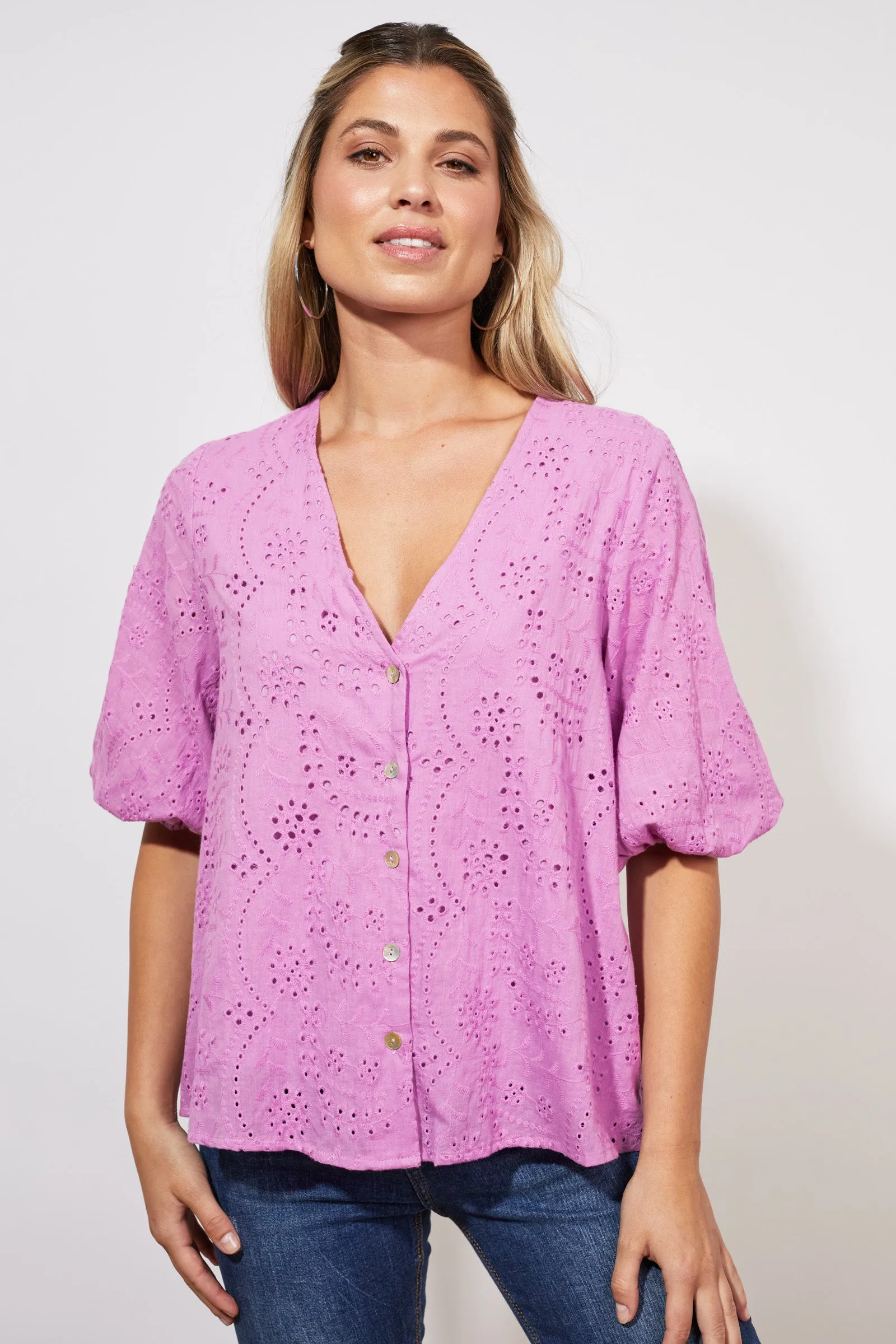 Naxos Blouse, Lilac