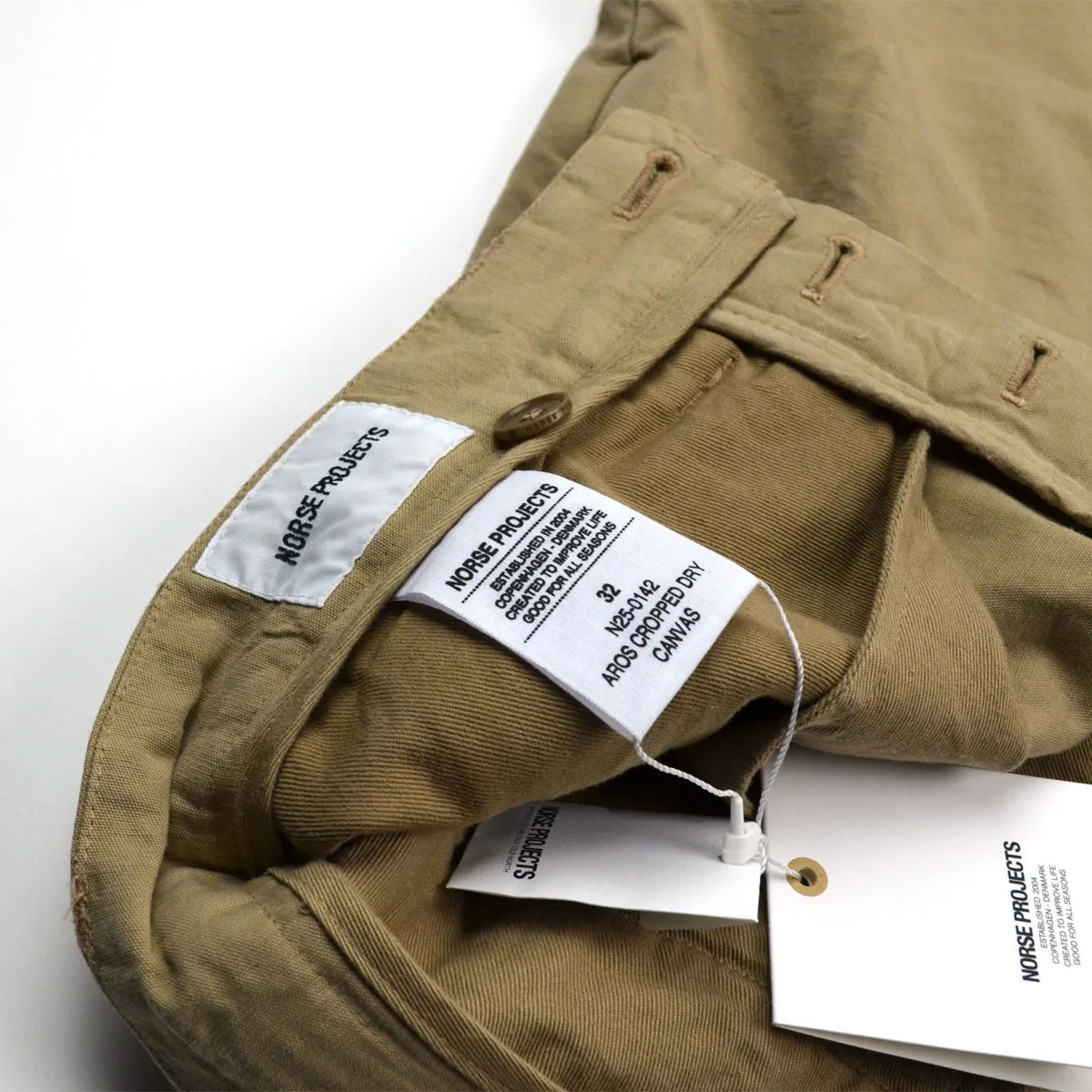 Norse Projects - Aros Cropped Dry Canvas Chinos – Khaki (Beige)