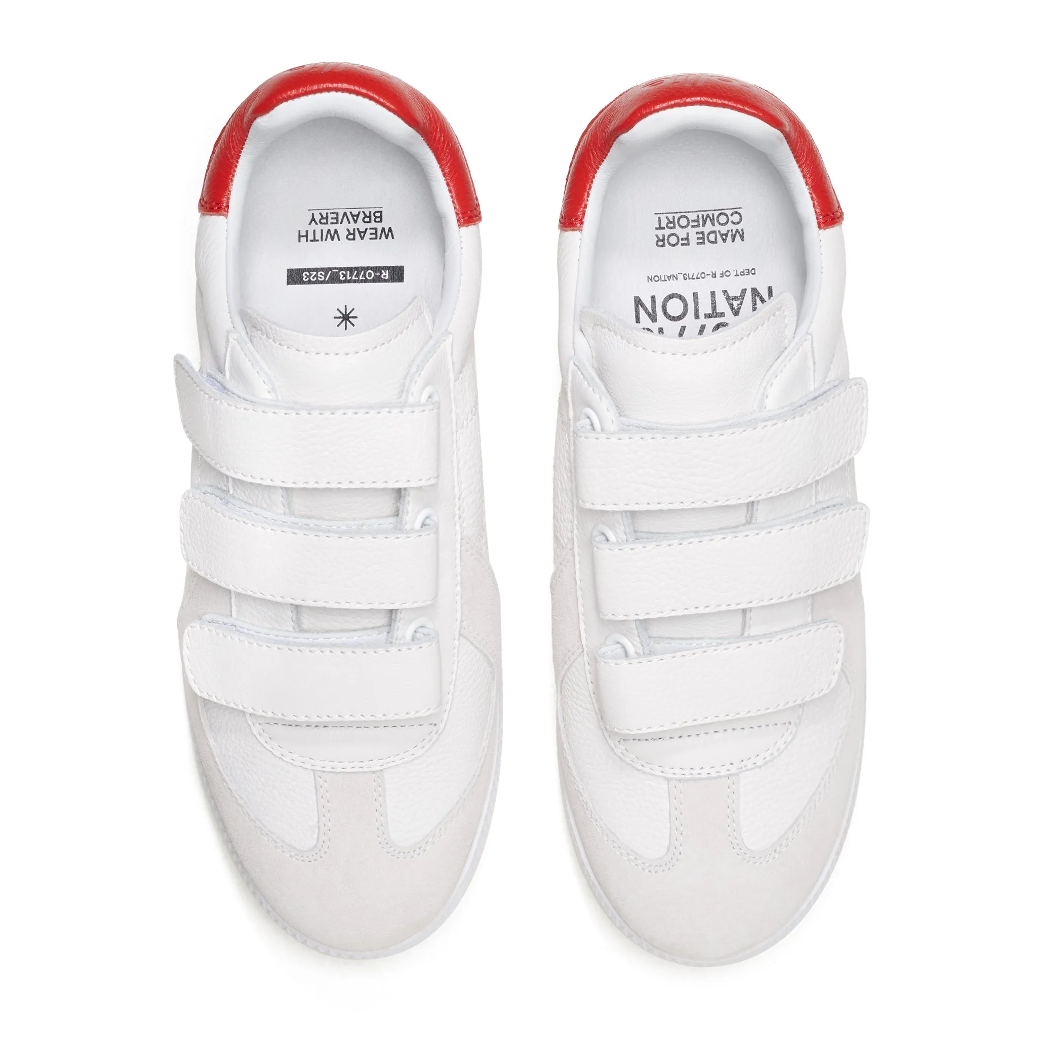 Pace Velcro Strap White/Red