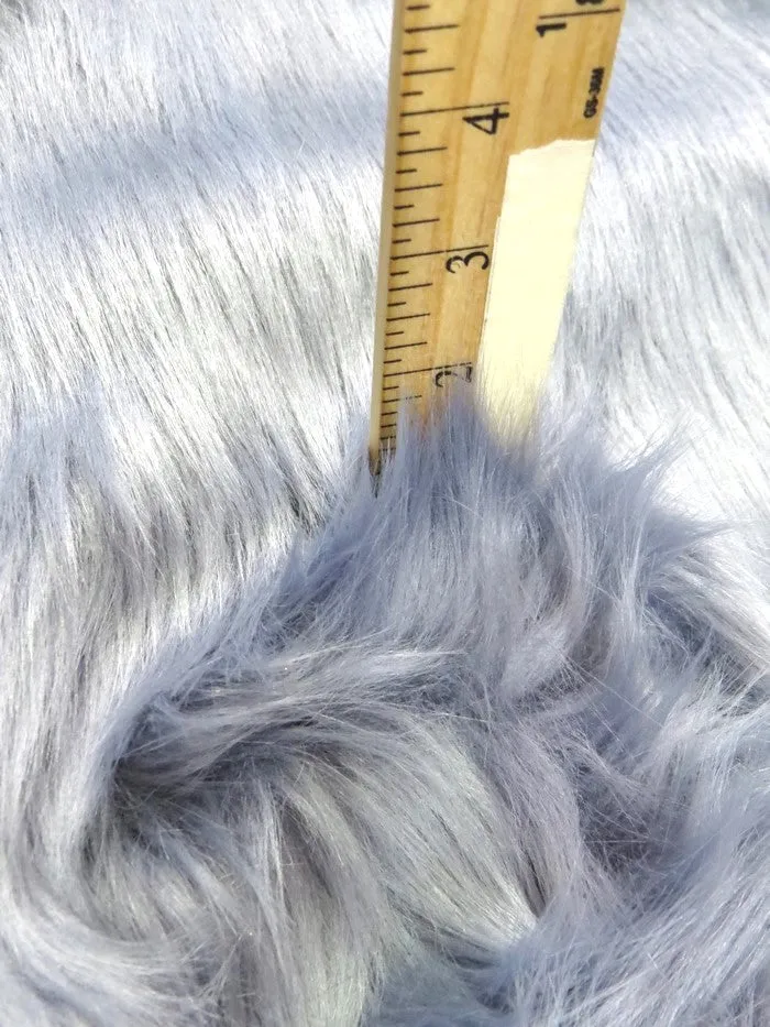 Papaya Solid Shaggy Long Pile Faux Fur Fabric / Sold By The Yard (Second Quality Goods)