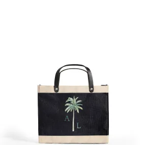 Petite Market Bag in Black Palm Tree by Amy Logsdon