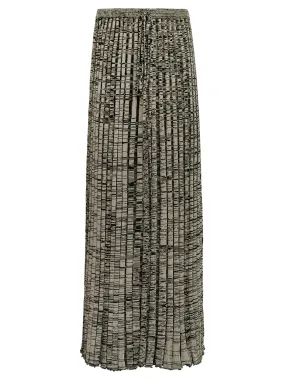 Pleated Knit Tie Skirt