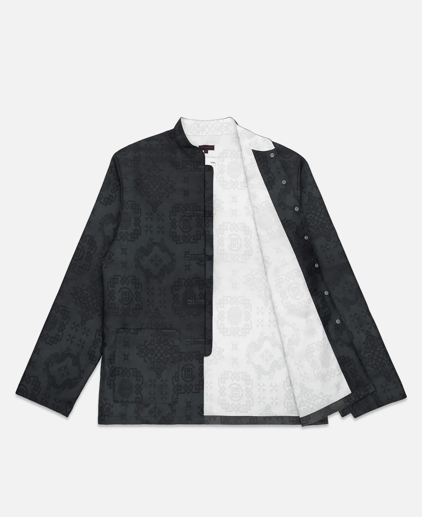 Printed Silk Shirt (Black)