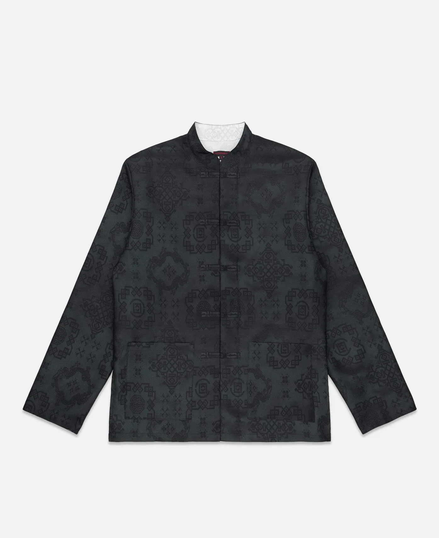 Printed Silk Shirt (Black)