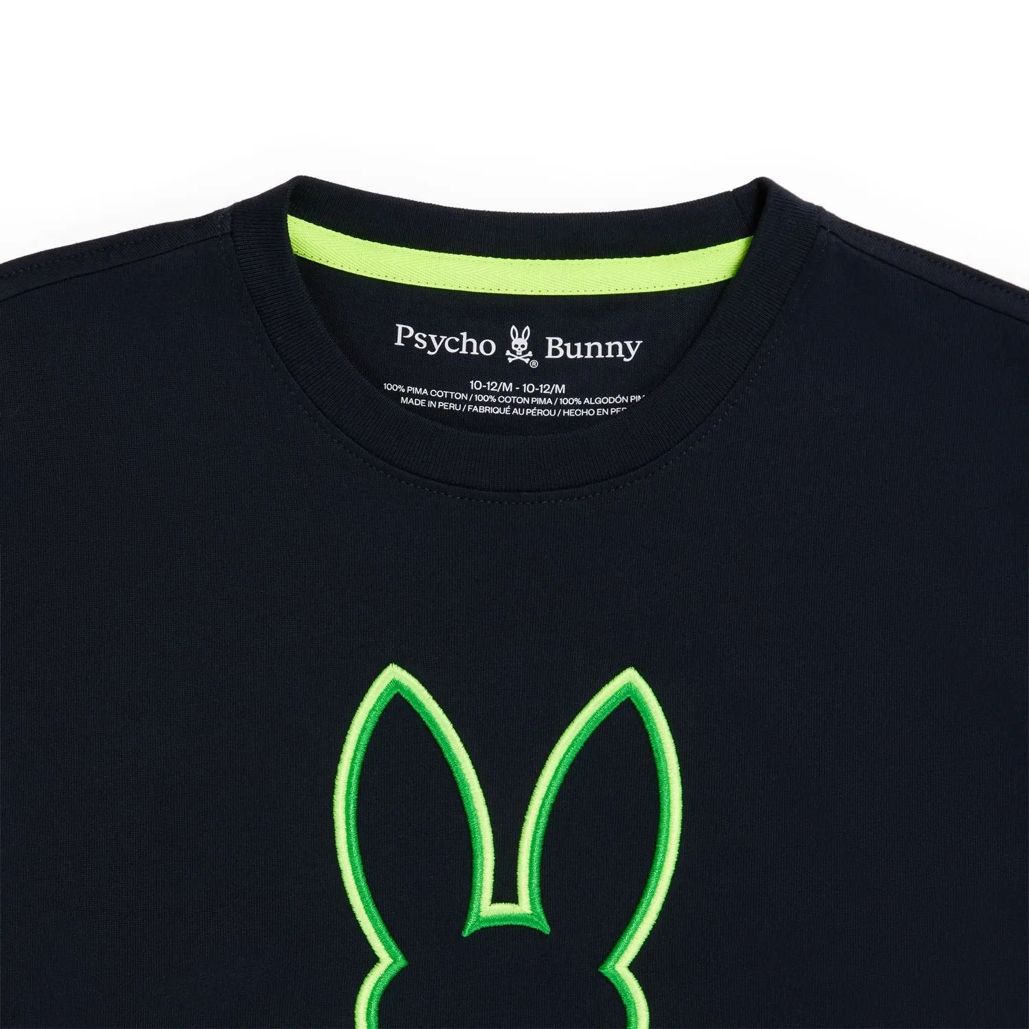 Psycho Bunny Kids Santa Monica Embroidered Navy T-Shirt_ B0u842a2pc-410