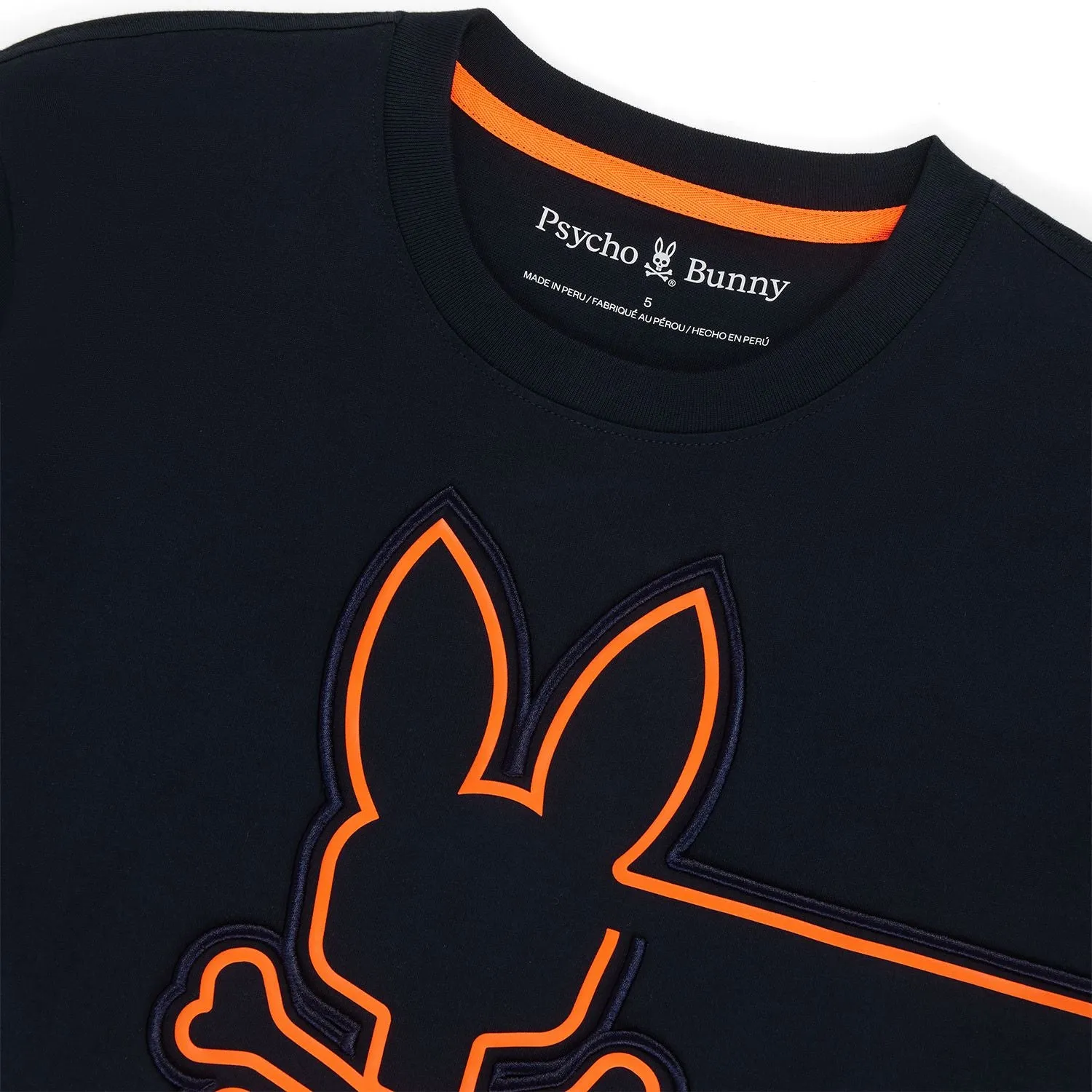 Psycho Bunny Mens Chester Embroidered Graphic Tee - Navy