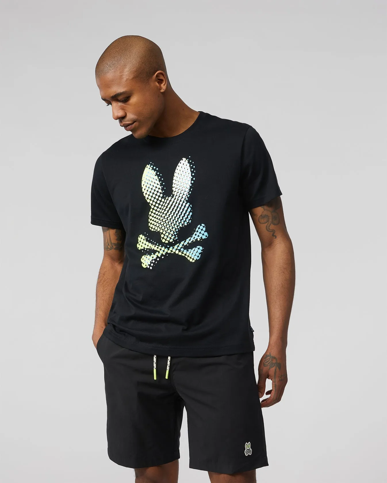 Psycho Bunny Mens Hindes Graphic Tee - Black