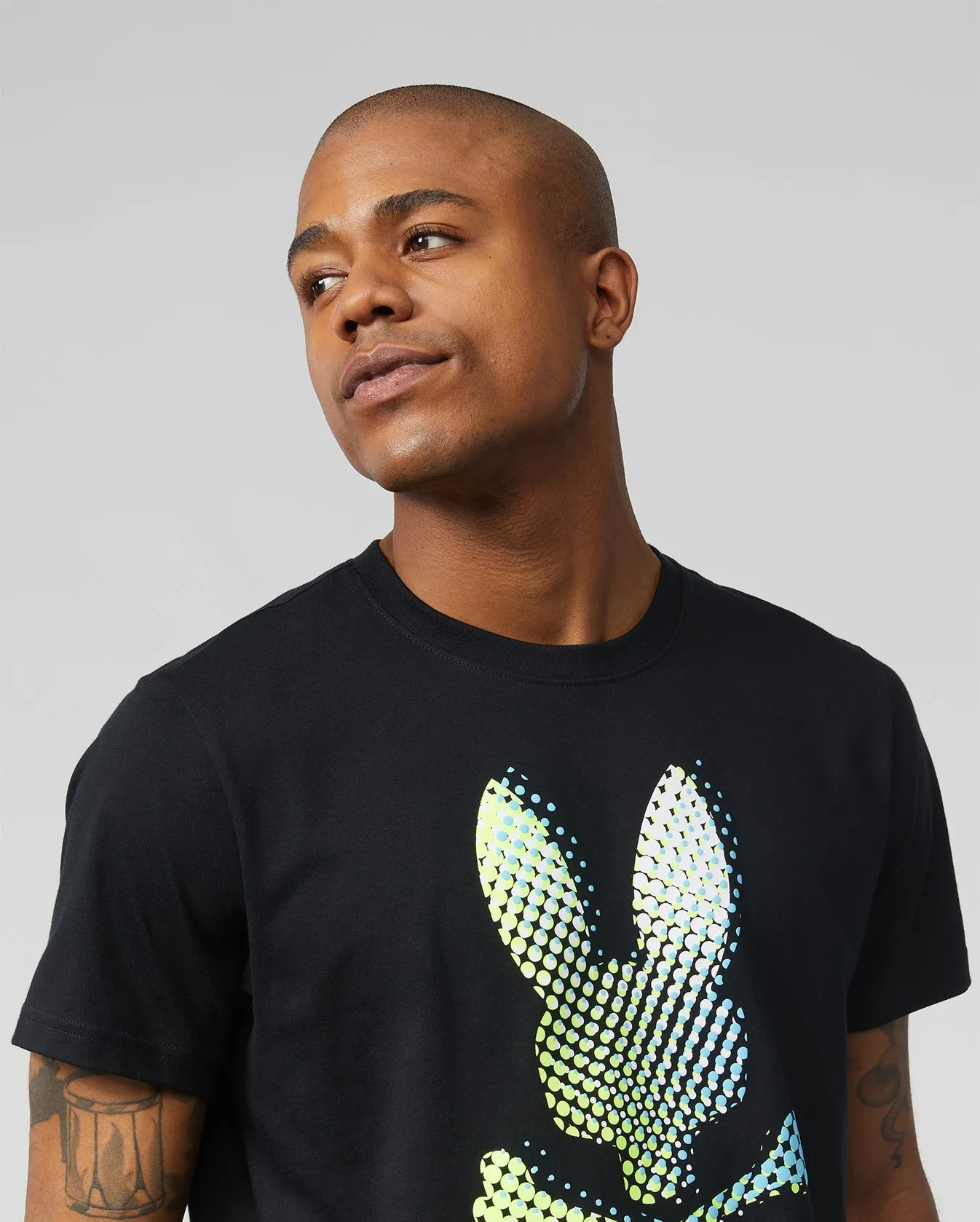 Psycho Bunny Mens Hindes Graphic Tee - Black