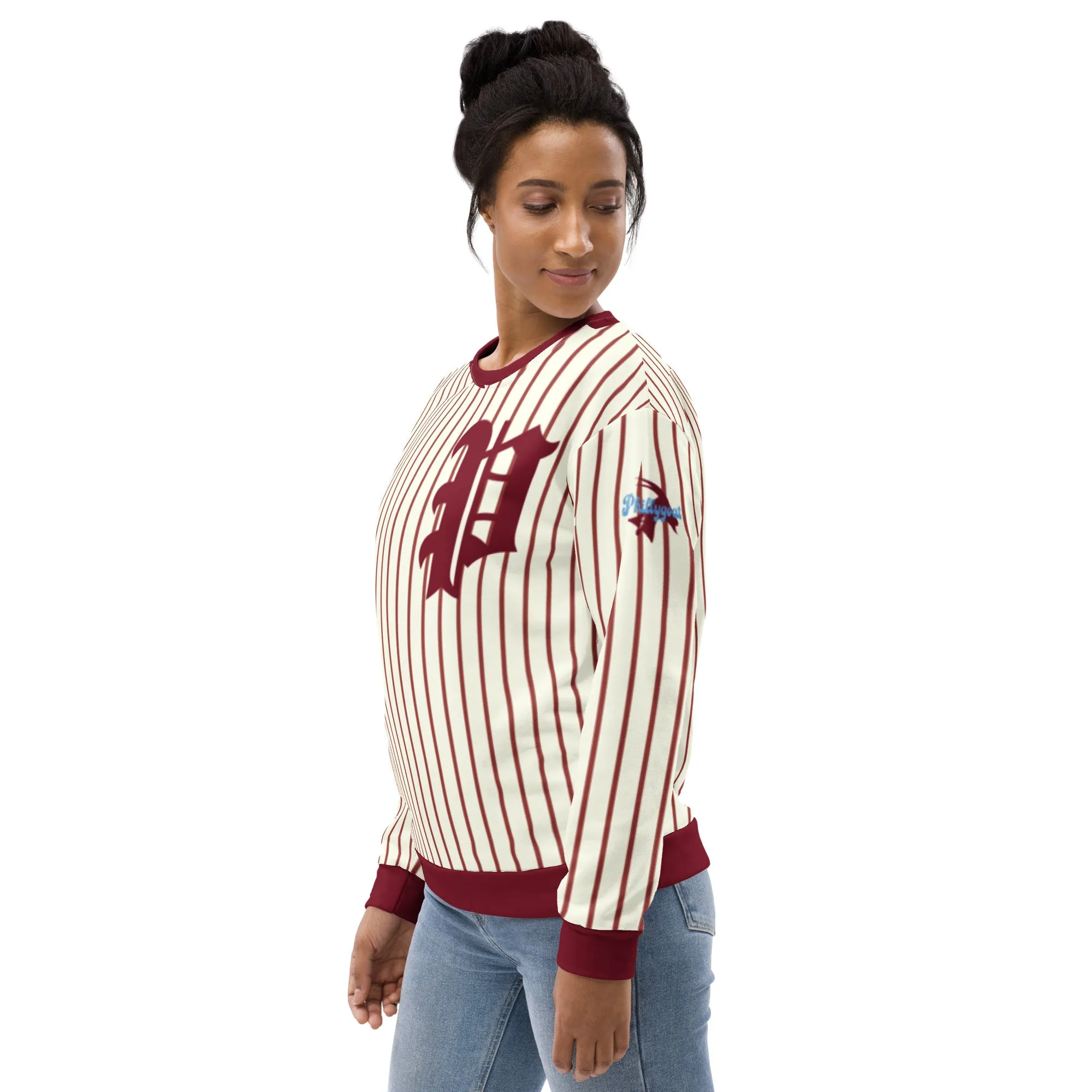 "Olde English Philadelphia Pinstripe P" All-Over Sweatshirt