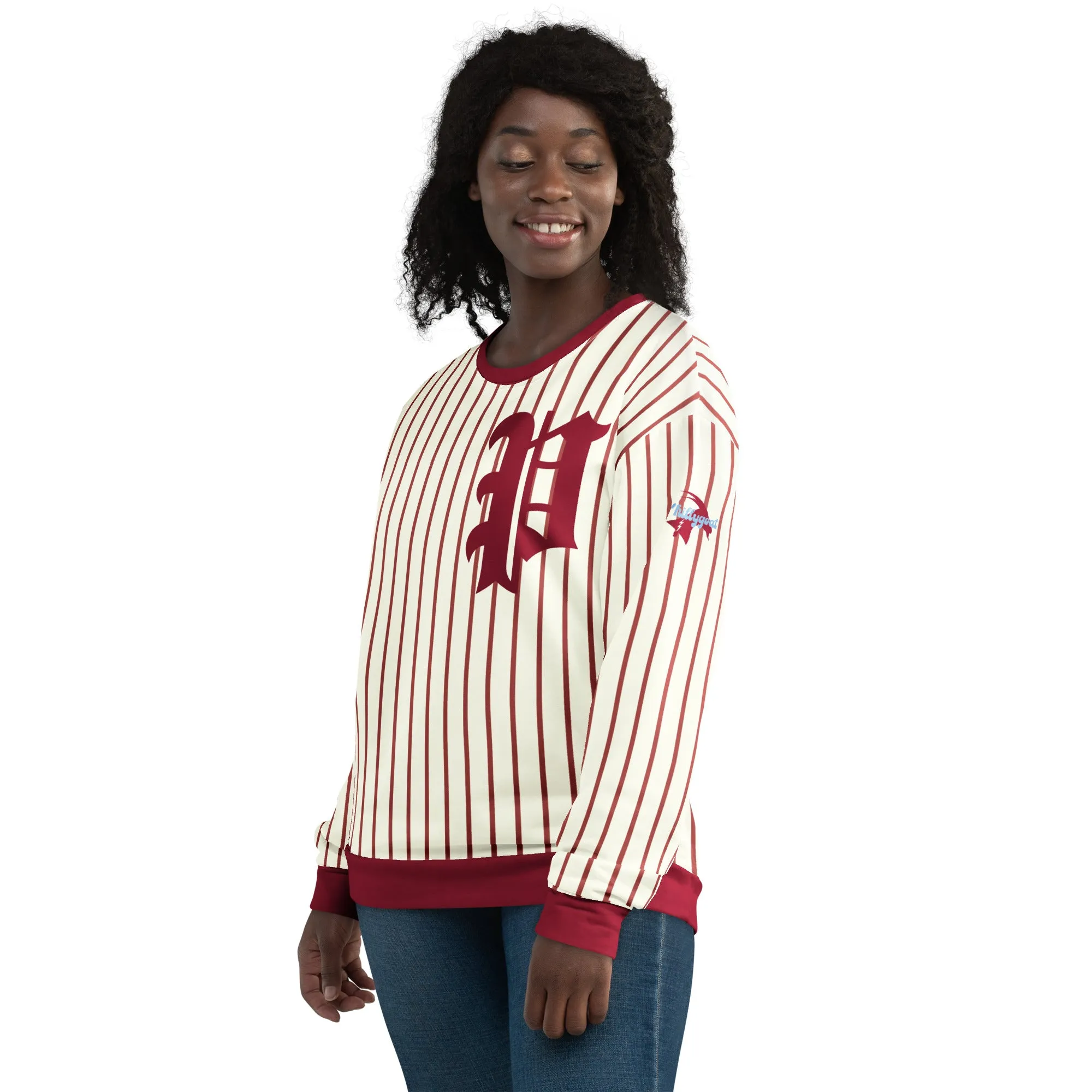 "Olde English Philadelphia Pinstripe P" All-Over Sweatshirt