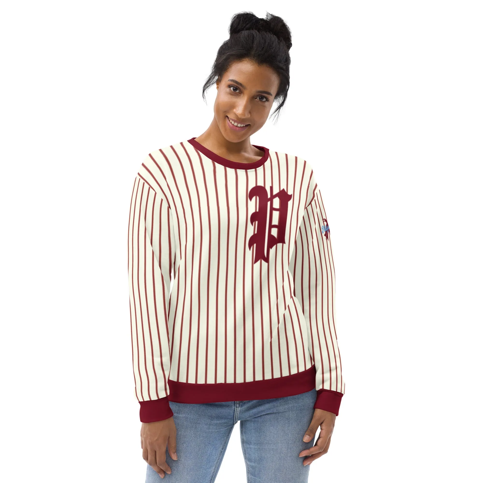 "Olde English Philadelphia Pinstripe P" All-Over Sweatshirt