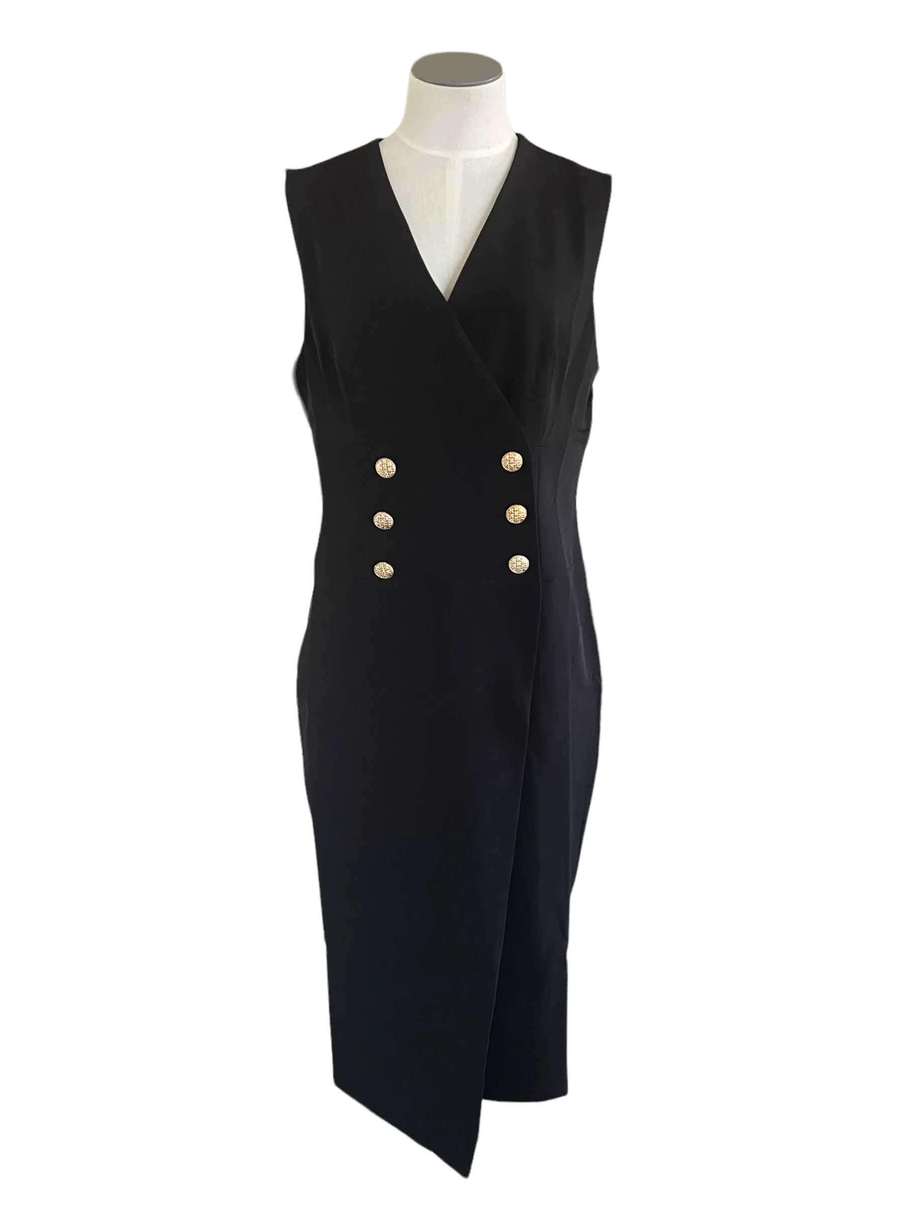 Rachel Zoe Black Double Breasted Size 10 Tuxedo Dress