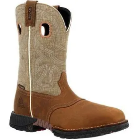 Rocky Men's Hi Wire 11 CT Waterproof Western Work Boot -Brown- RKW0425