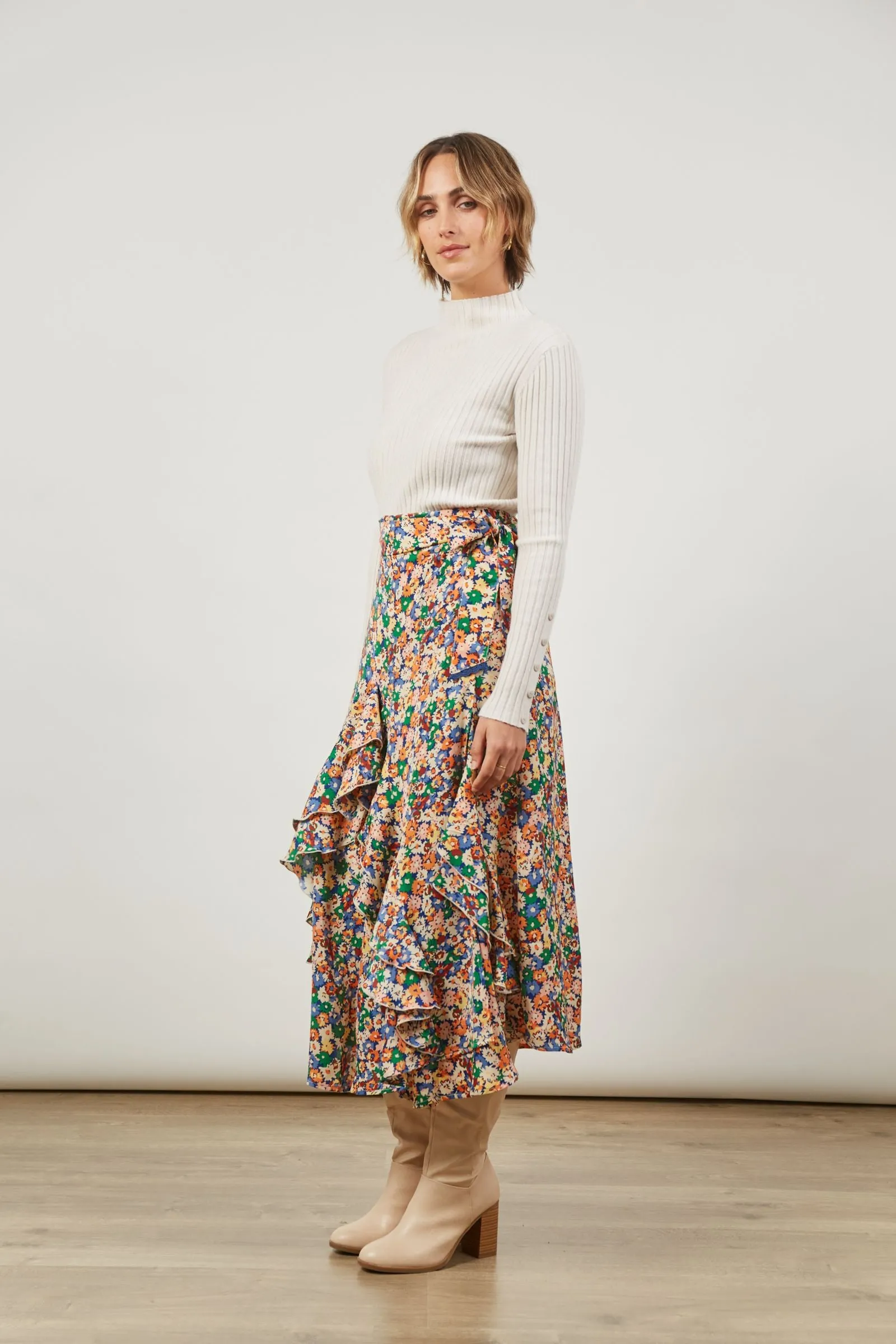 Romance Wrap Skirt (Meadow Bloom)