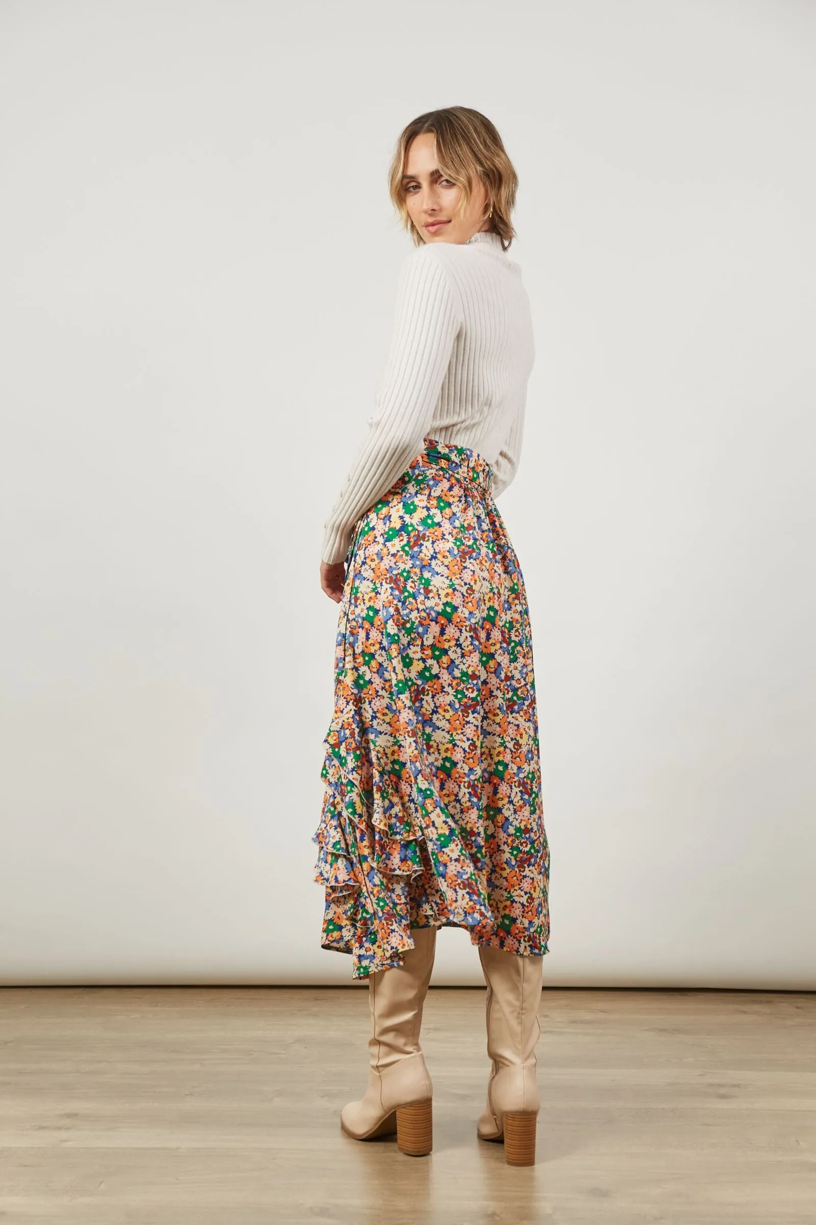 Romance Wrap Skirt (Meadow Bloom)