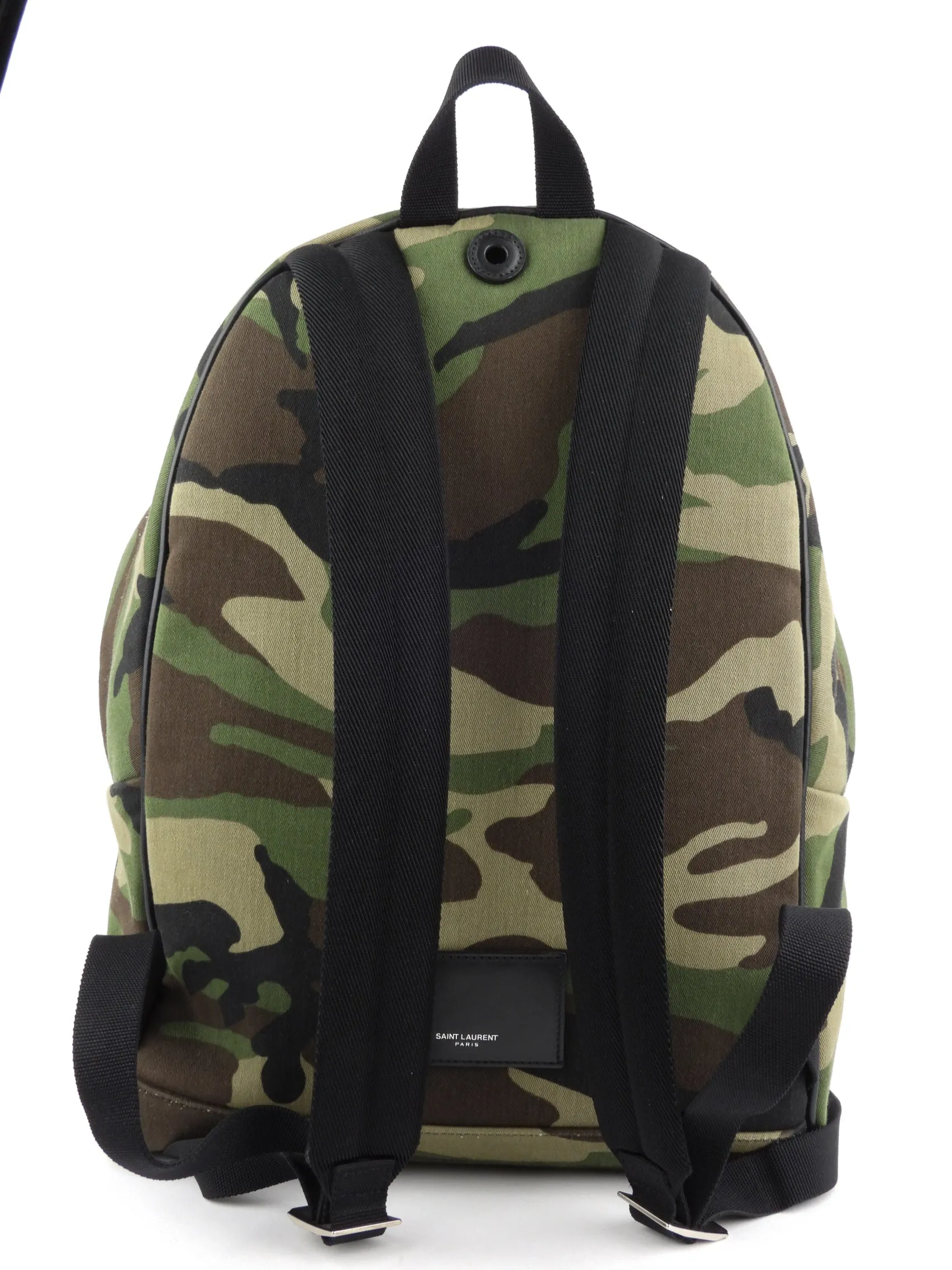 Saint Laurent Camo Canvas City Sweet Dreams Shark Backpack