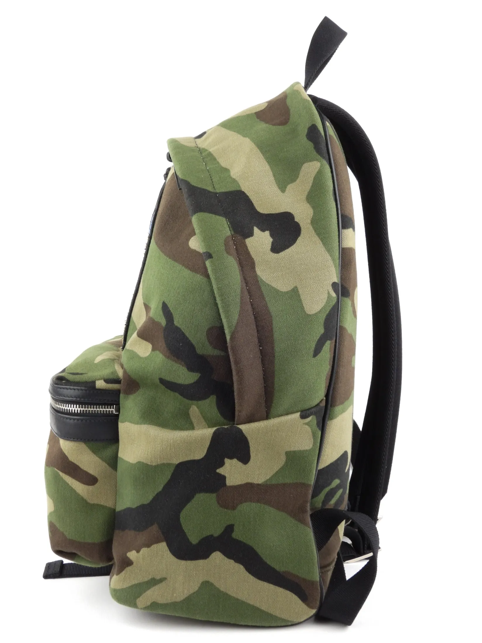 Saint Laurent Camo Canvas City Sweet Dreams Shark Backpack