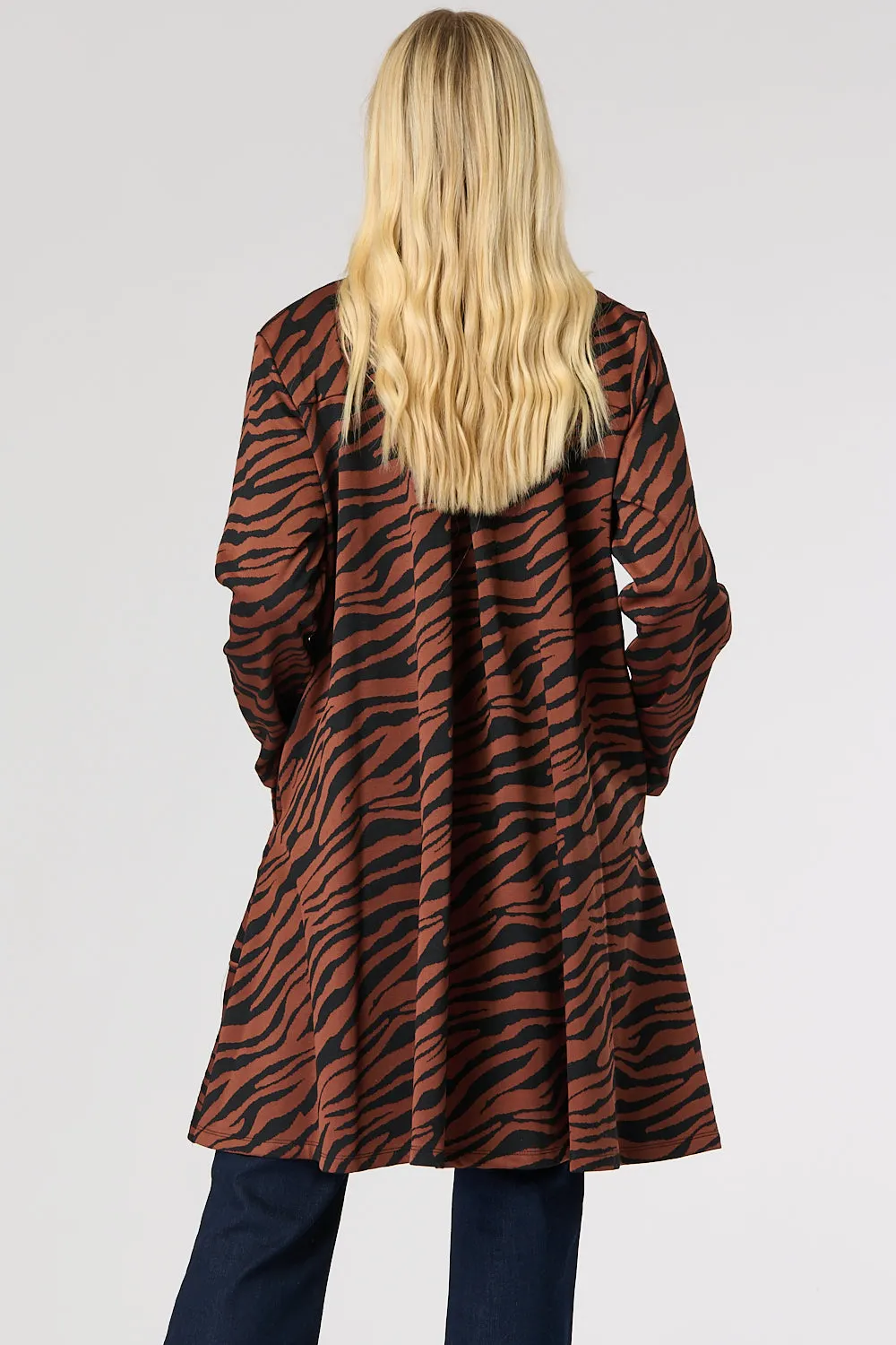 Saloos Three Quarter Length Animal Print Jacket