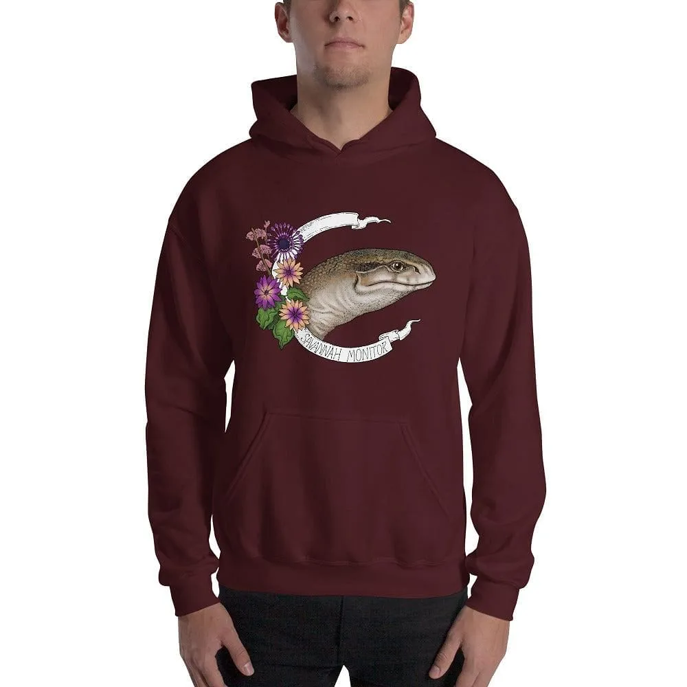 Savannah Monitor Banner Hoodie, Reptile Gift Pullover