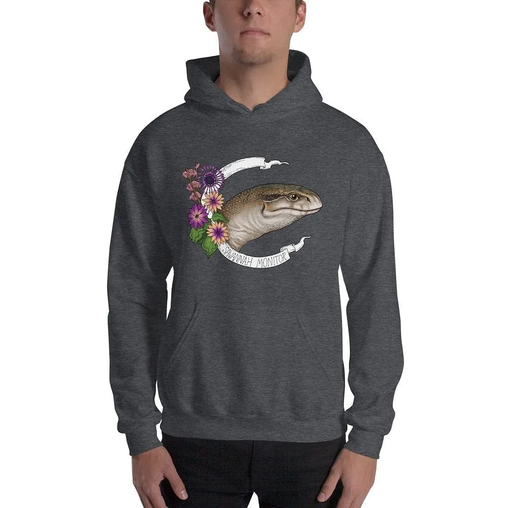 Savannah Monitor Banner Hoodie, Reptile Gift Pullover