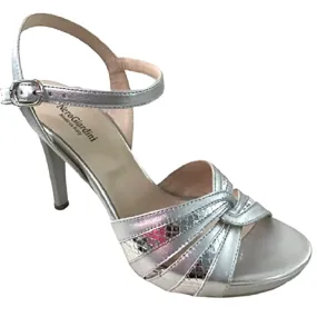 Scarpe da Donna NEROGIARDINI art. E116501DE 700  ARGENTO sandalo con tacco elegante