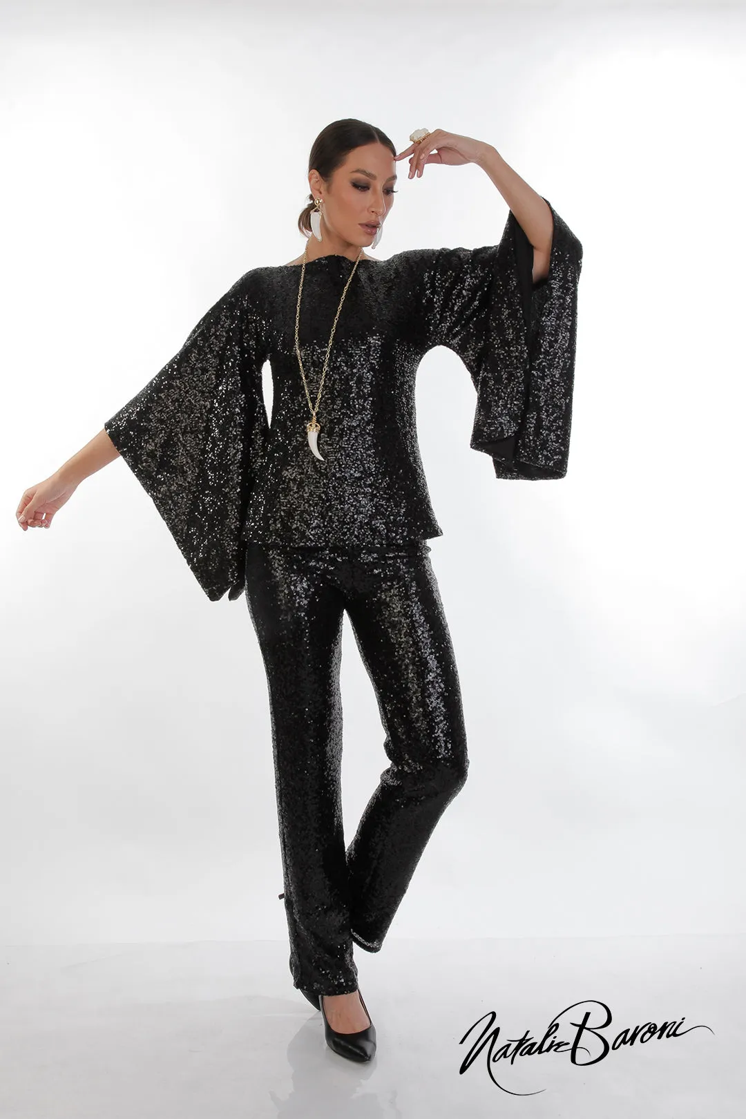 Sequin Kimono Top - La Scala