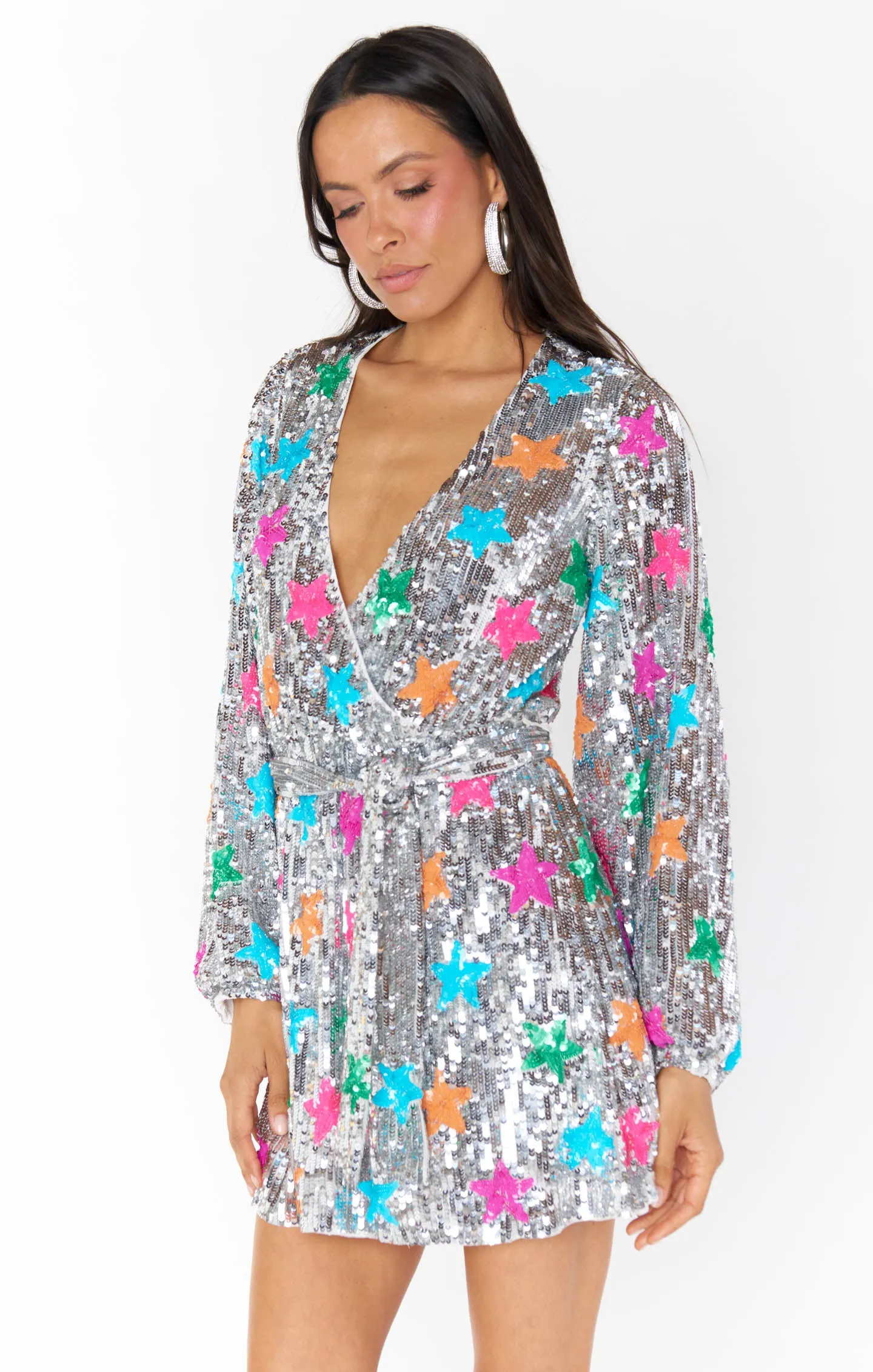 Show Me Your Mumu Wear Me Out Dress Rainbow Stars Sequins