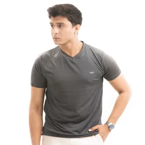 Solid Grey V-Neck