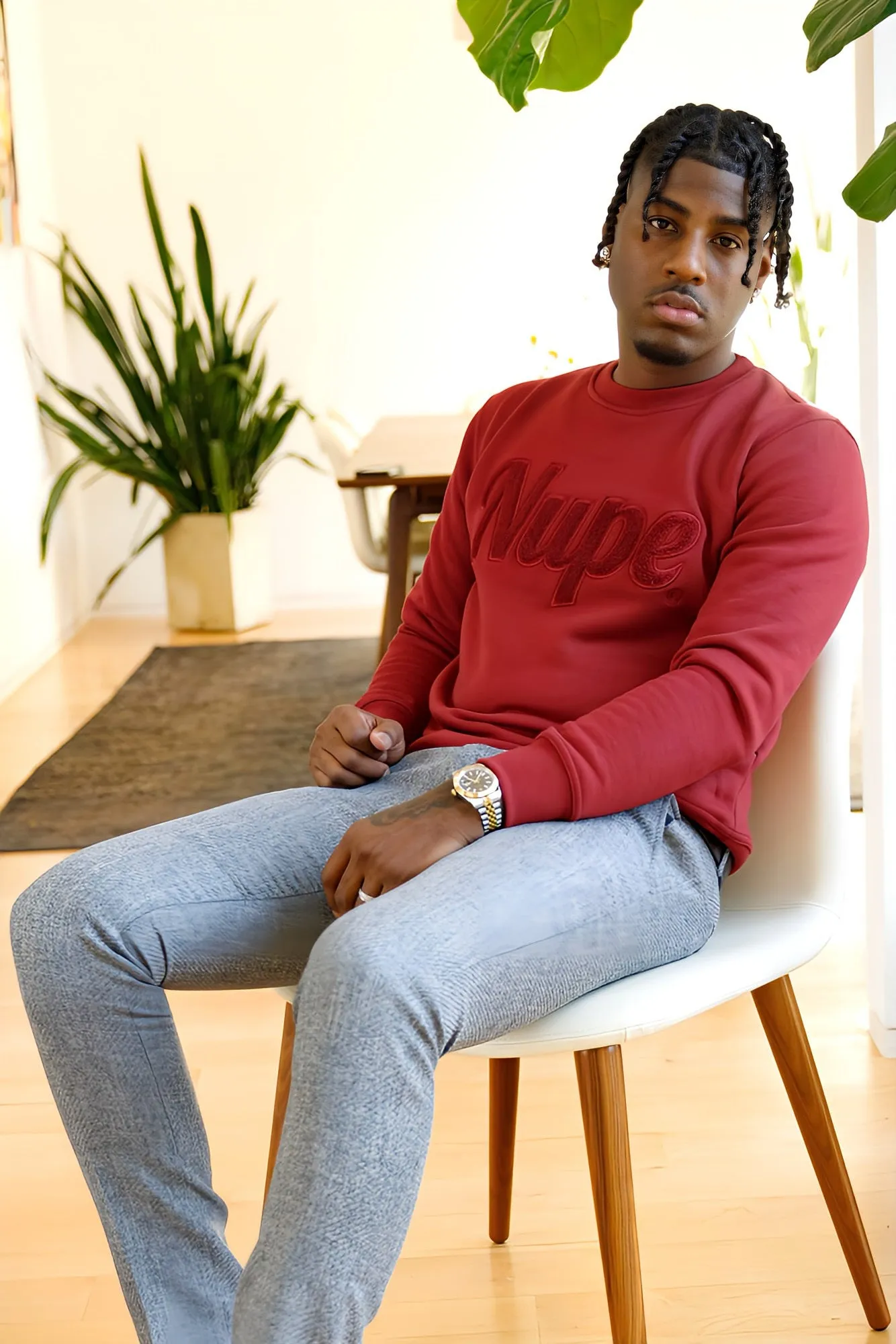 Solid Nupe Chenille Sweatshirt